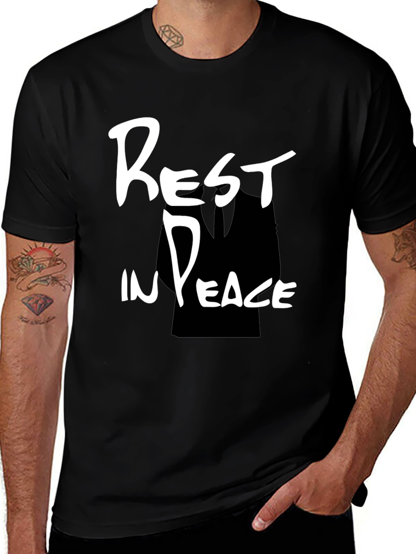 Rest In Peace Graphic Black T-Shirt