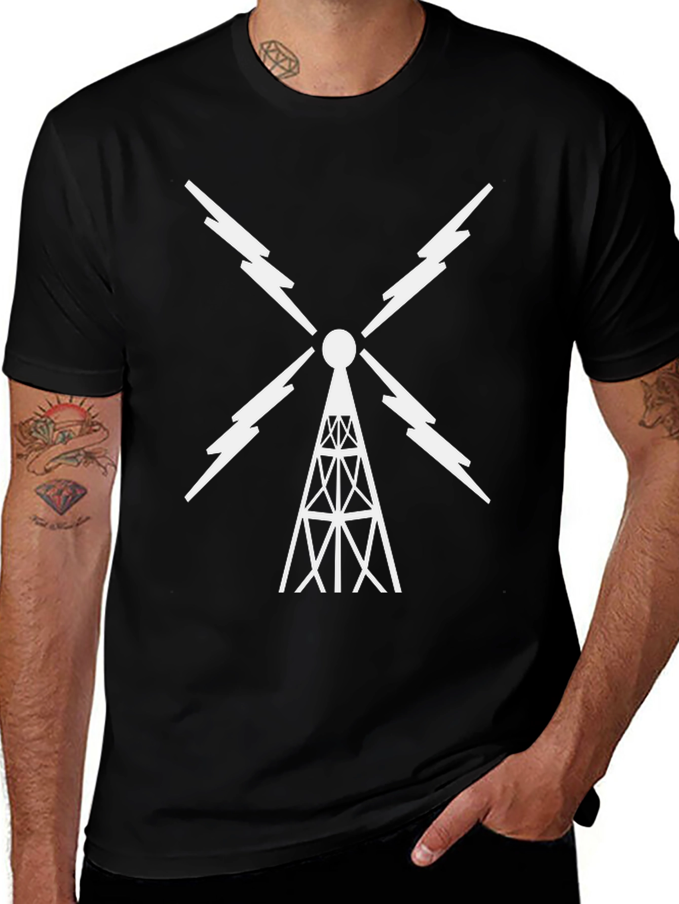 Variant 20 of Antenna Graphic Tee - Modern Style