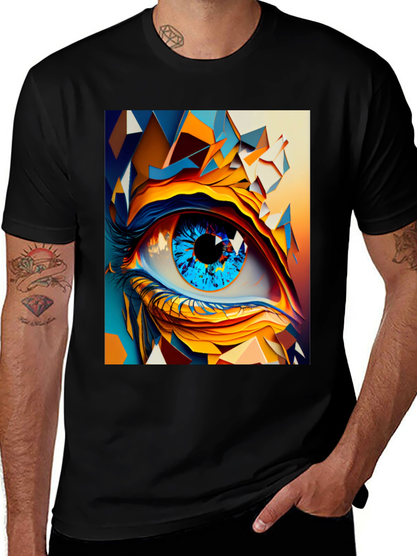 Variant 6 of Abstract Eye Graphic T-Shirt - Stylish Unisex Tee