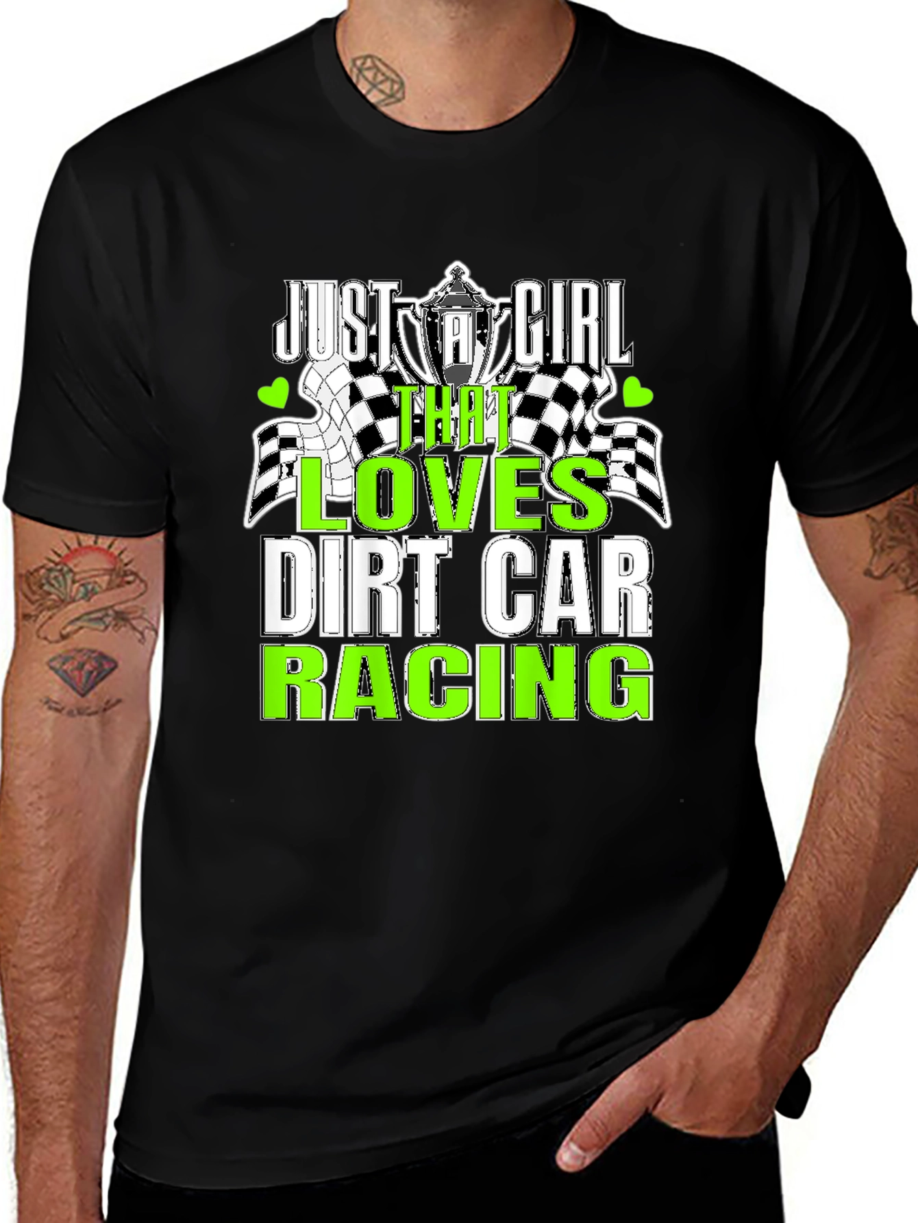 Dirt Car Racing Just A Girl T-Shirt