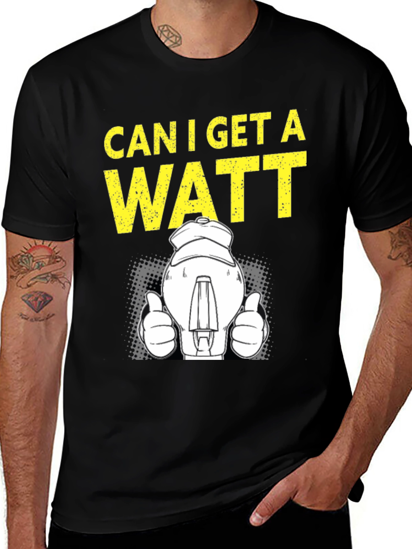 Variant 4 of Can I Get A Watt T-Shirt, Electrician Humor Tee