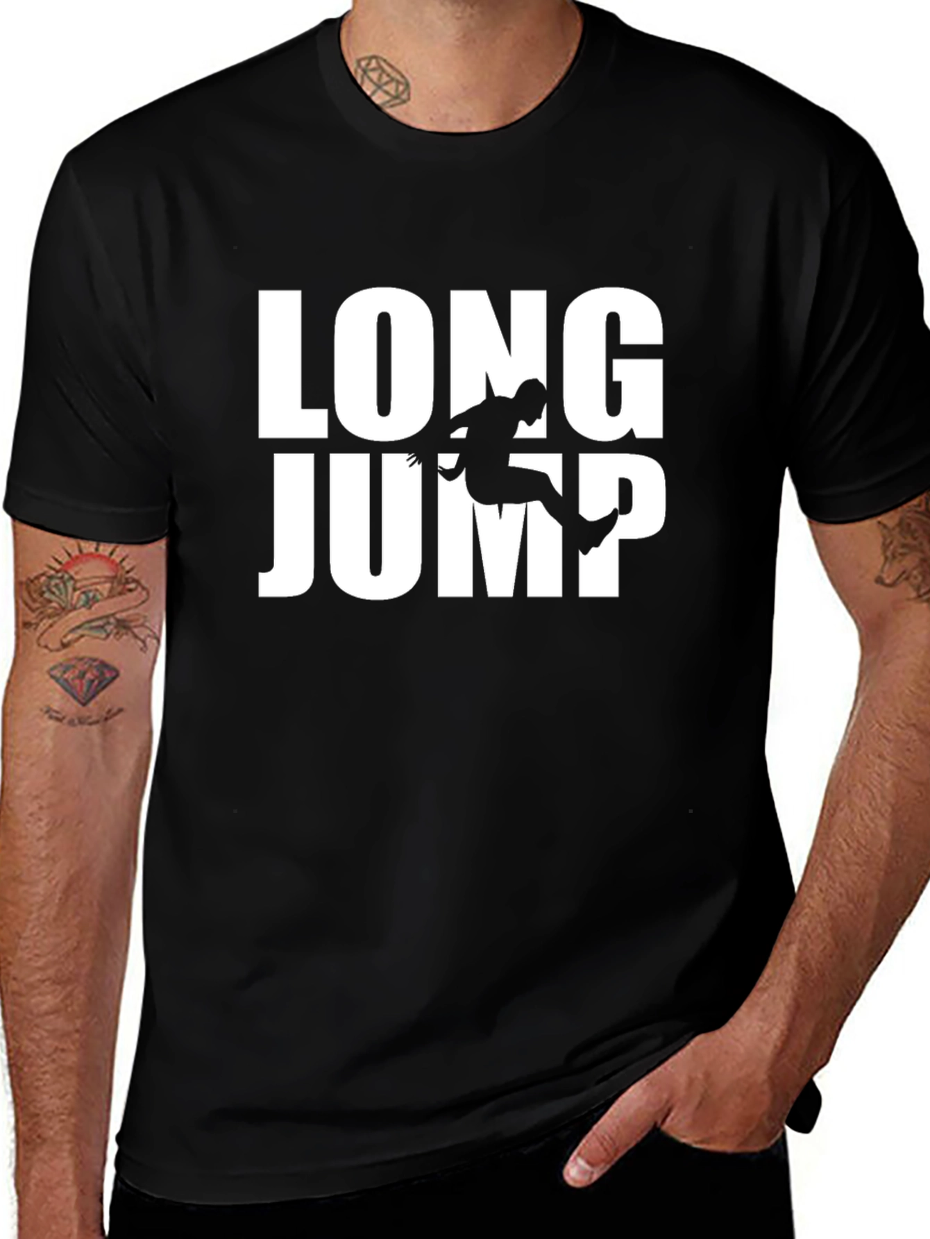 Long Jump Graphic T-Shirt - Athletic Sport Tee