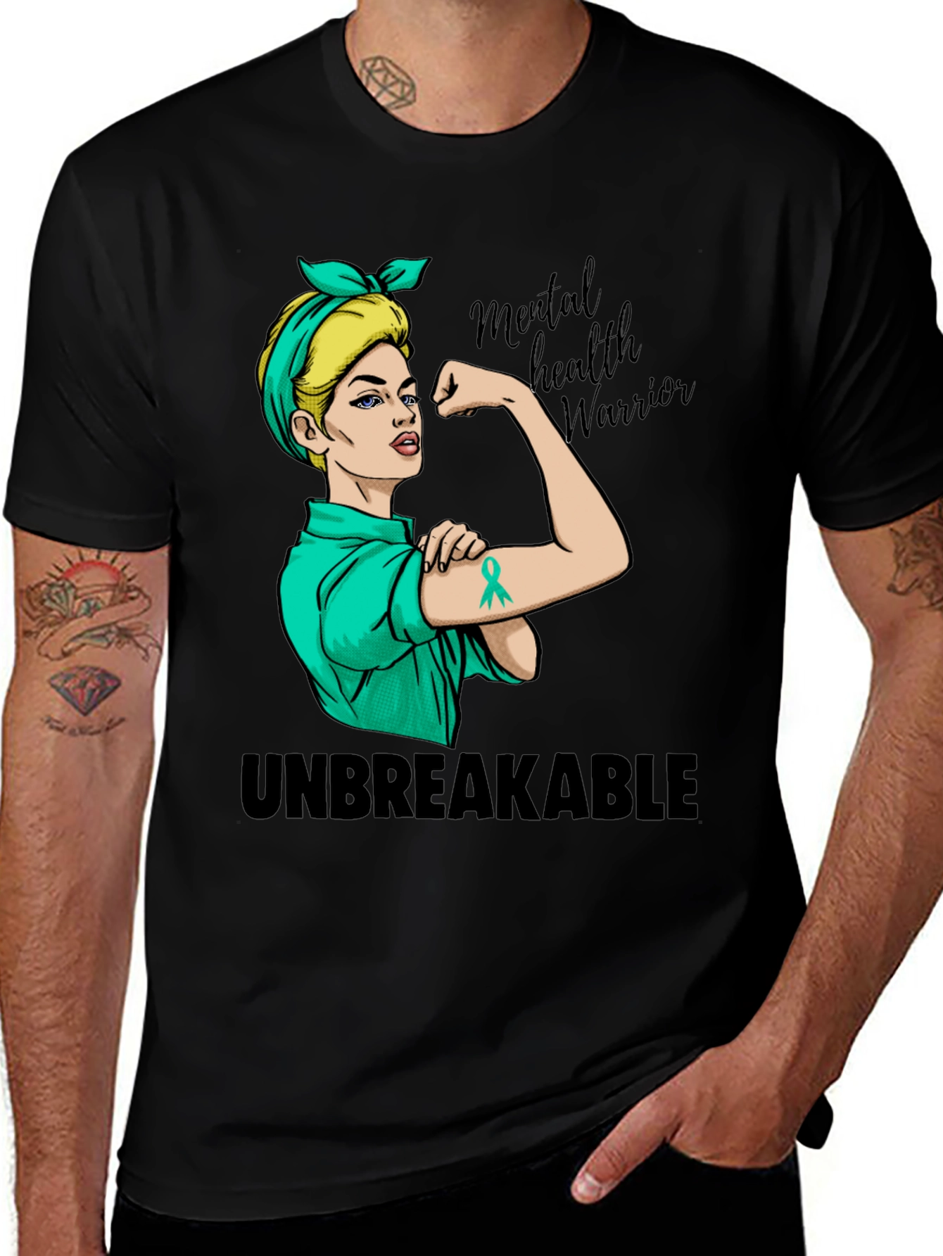 Variant 13 of Mental Health Warrior Unbreakable T-Shirt
