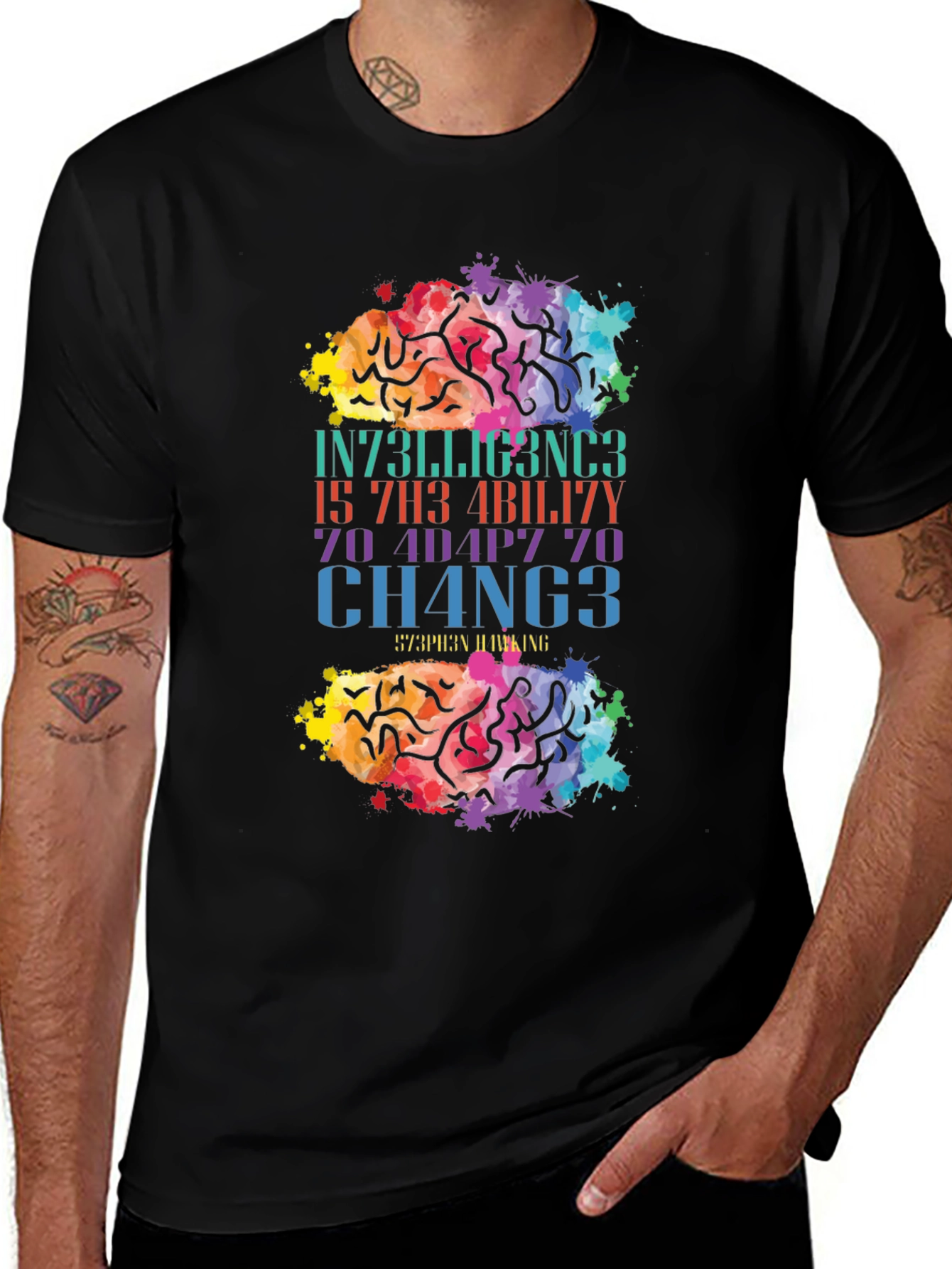 Variant 3 of Intelligence Brain T-Shirt - Adapt to Change