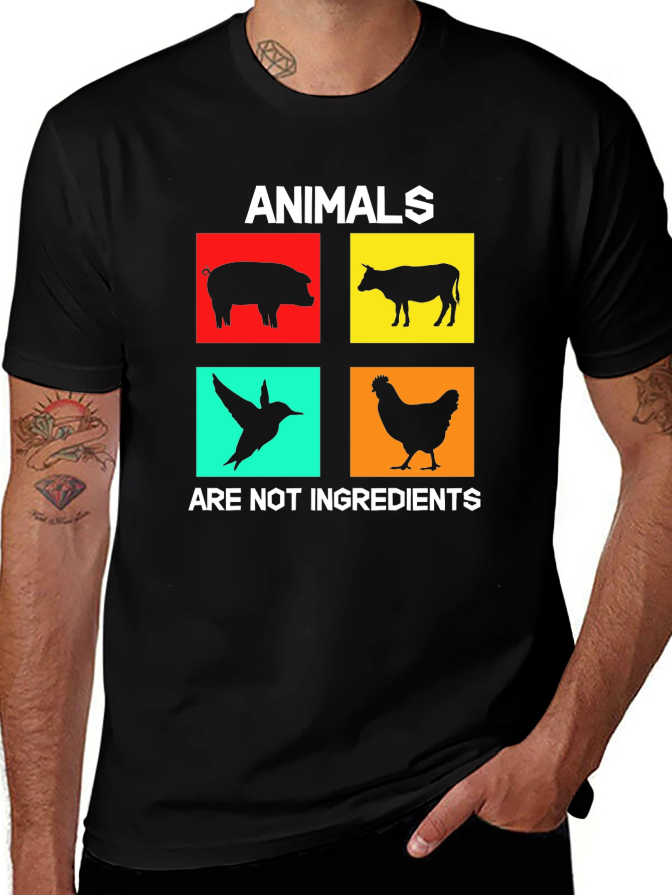 Variant 9 of Animals Are Not Ingredients Graphic Tee