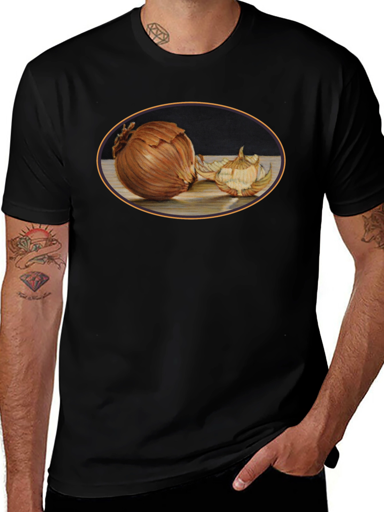 Variant 3 of Onion Still Life Black T-Shirt