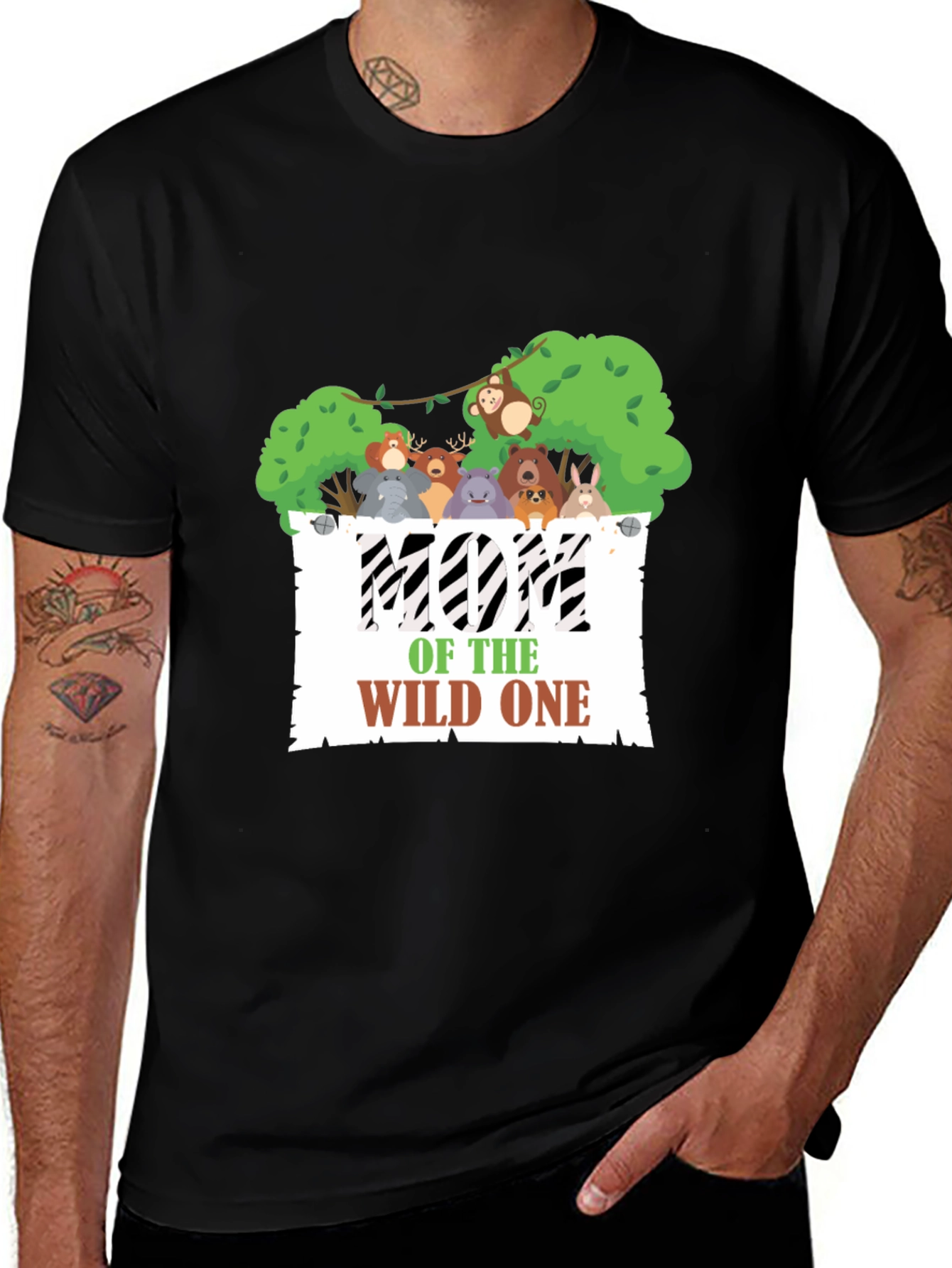 Mom of the Wild One T-Shirt, Jungle Animal Tee
