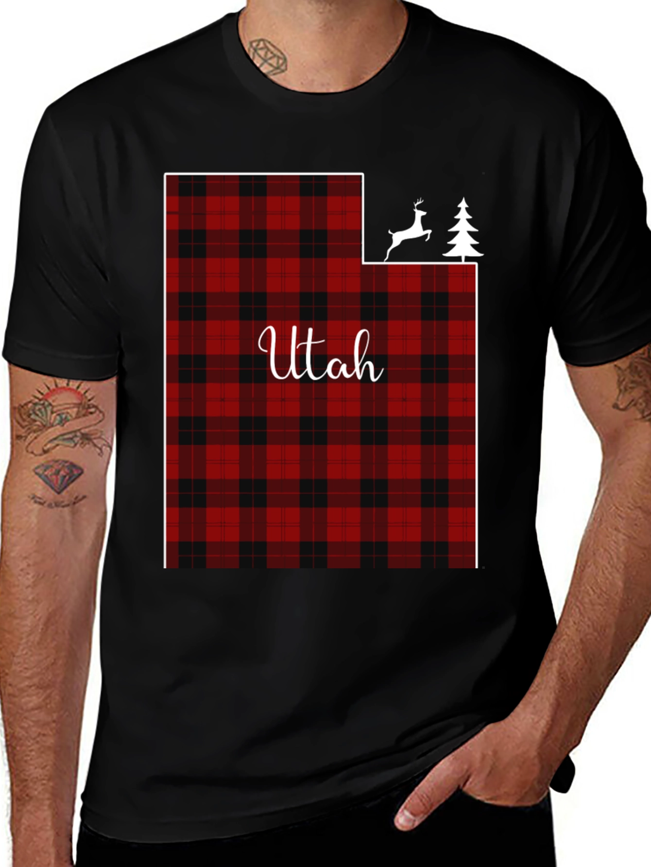 Utah Plaid State T-Shirt