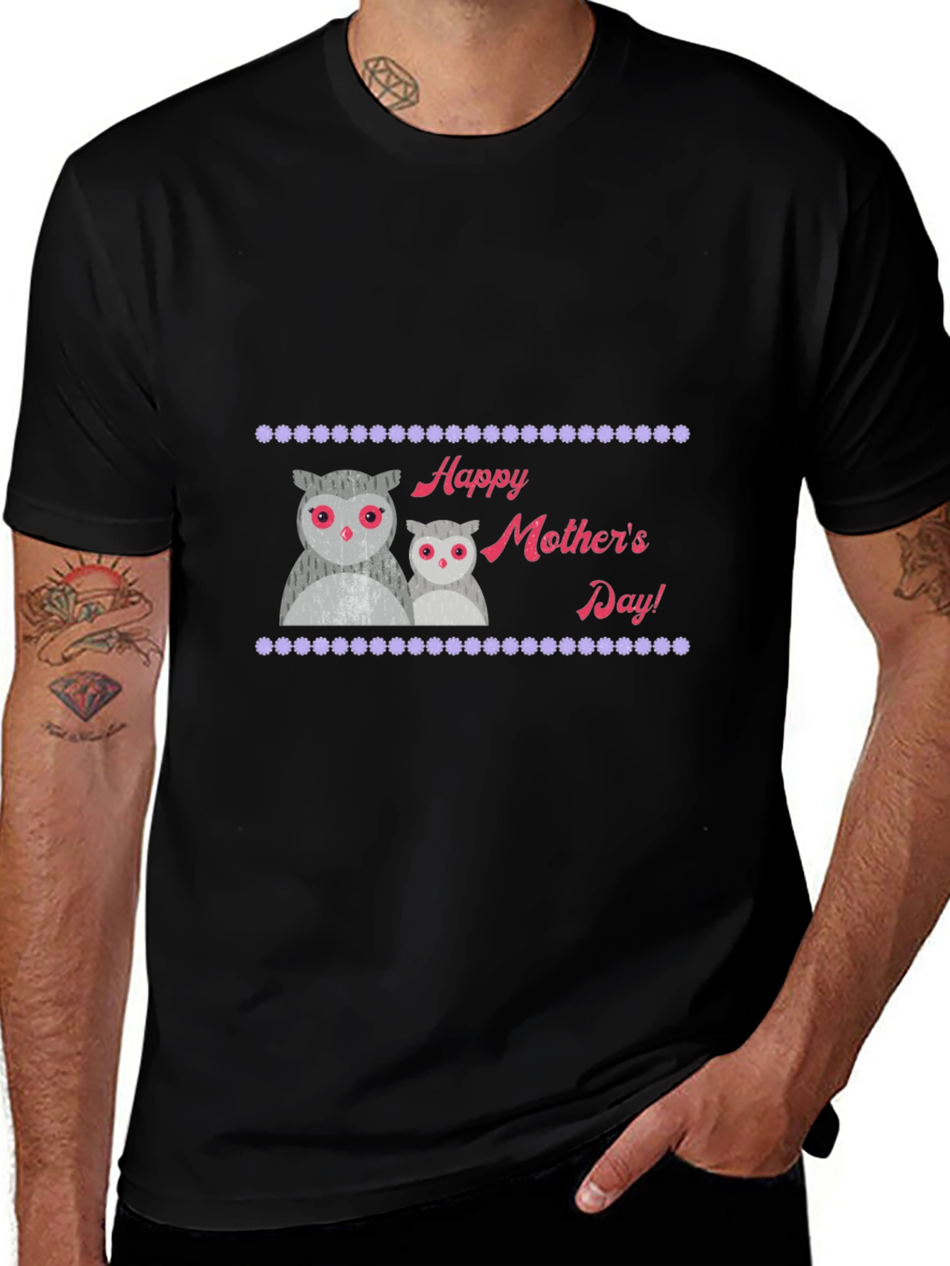 Variant 11 of Happy Mother's Day Owl T-Shirt - Soft Cotton