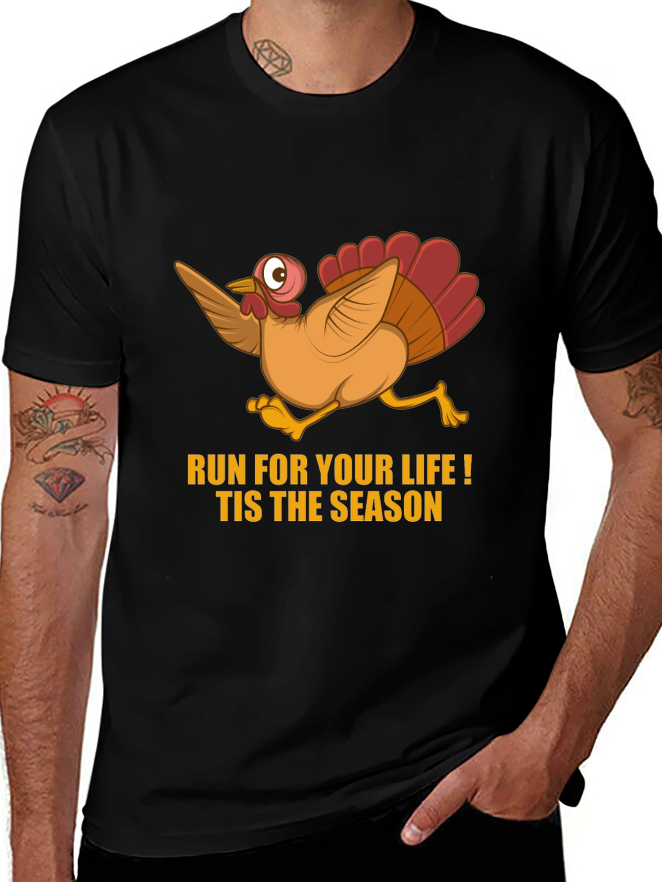 Variant 16 of Run for Your Life Thanksgiving T-Shirt