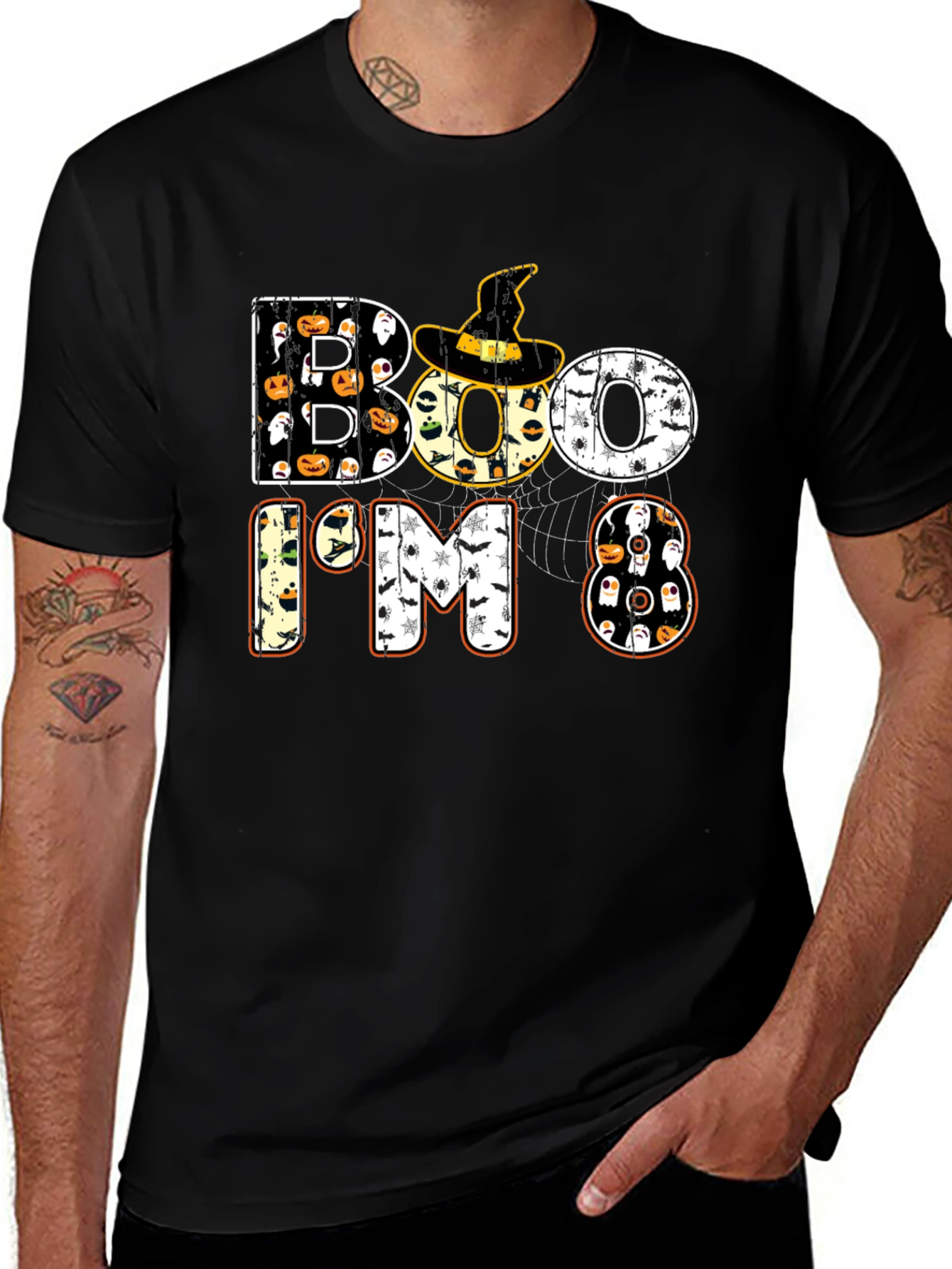 Boo I'm 8 Halloween Kids T-Shirt