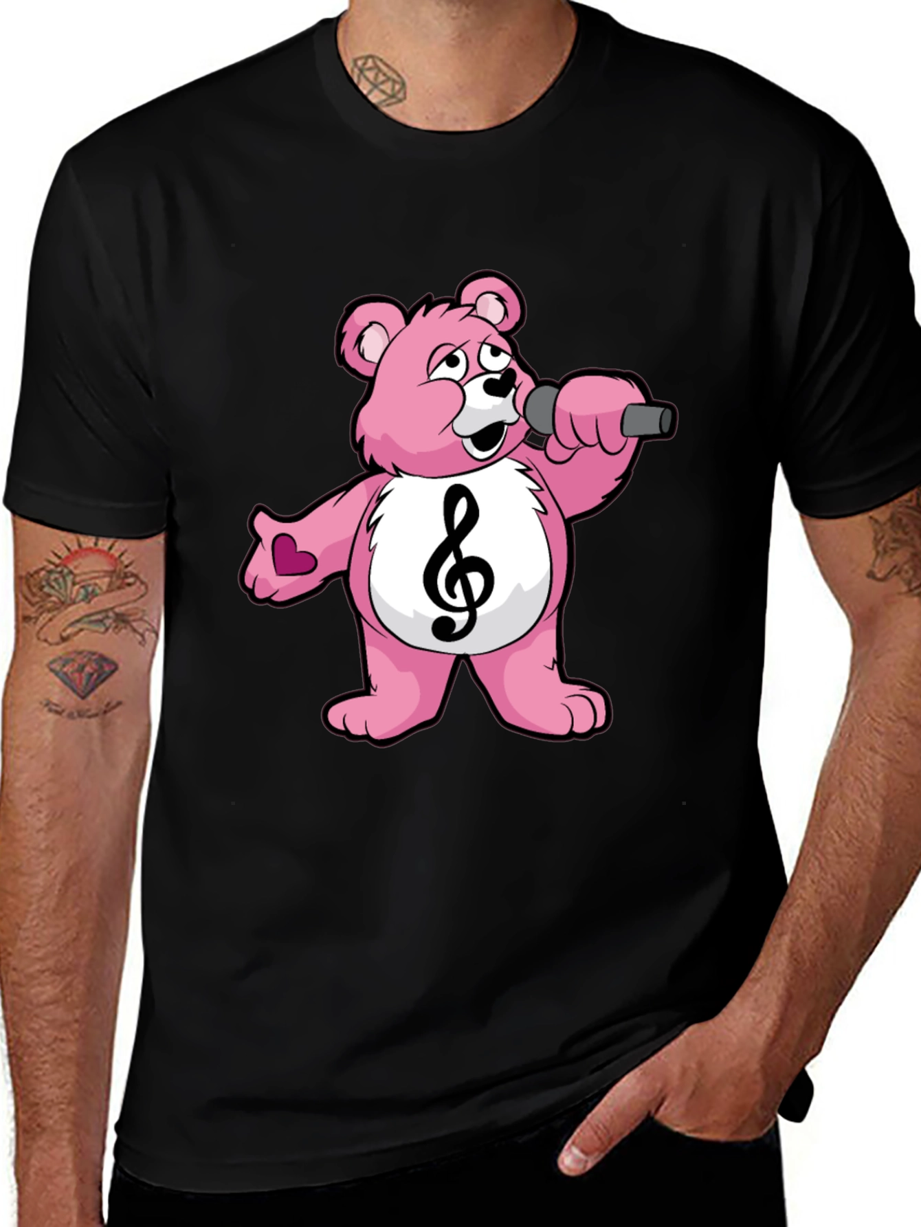 Variant 18 of Pink Bear Singing T-Shirt
