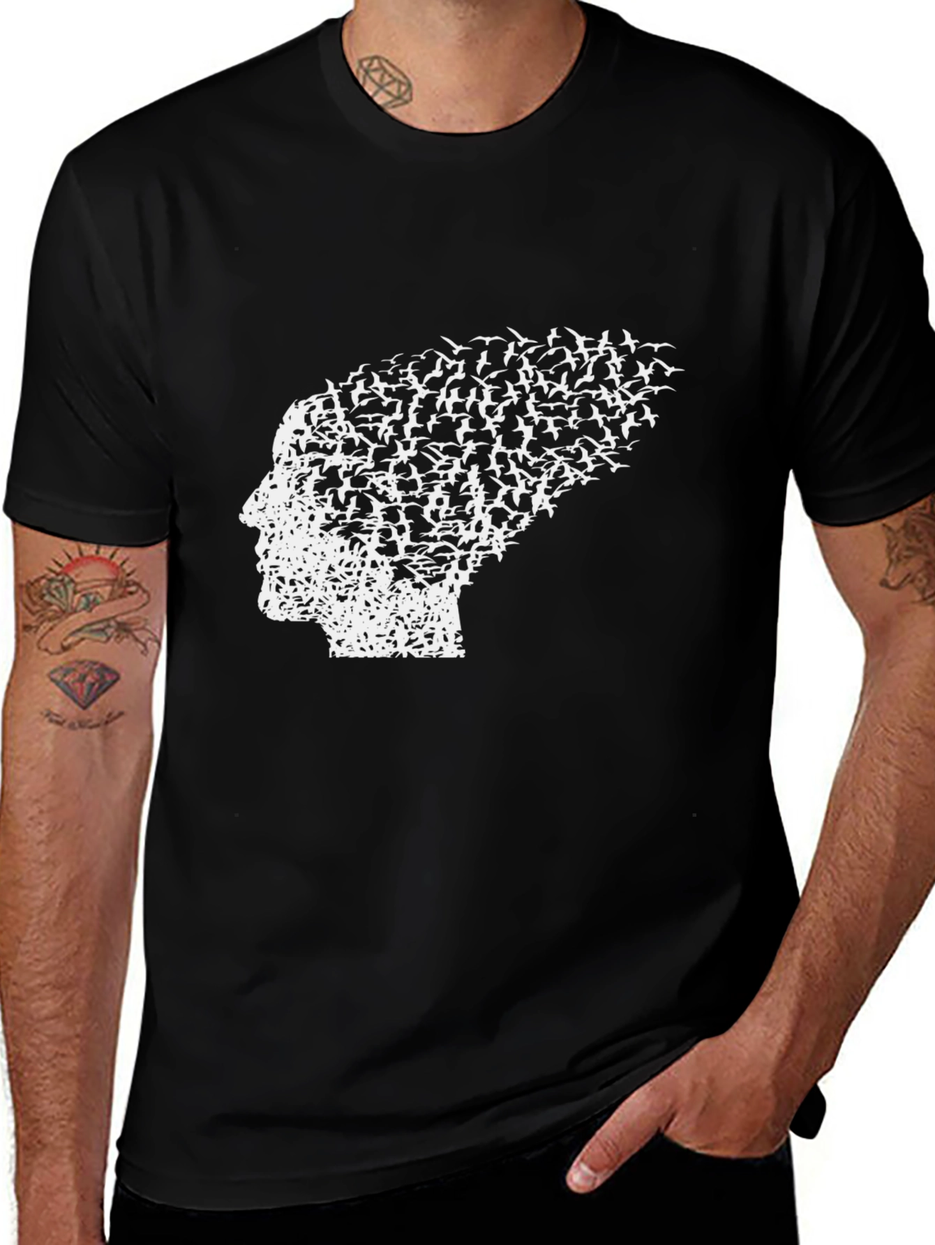 Variant 2 of Birds Mind T-Shirt - Unique Graphic Tee