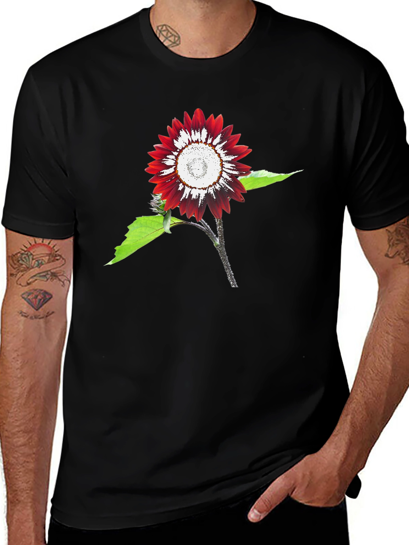 Variant 8 of Red Sunflower Graphic Tee