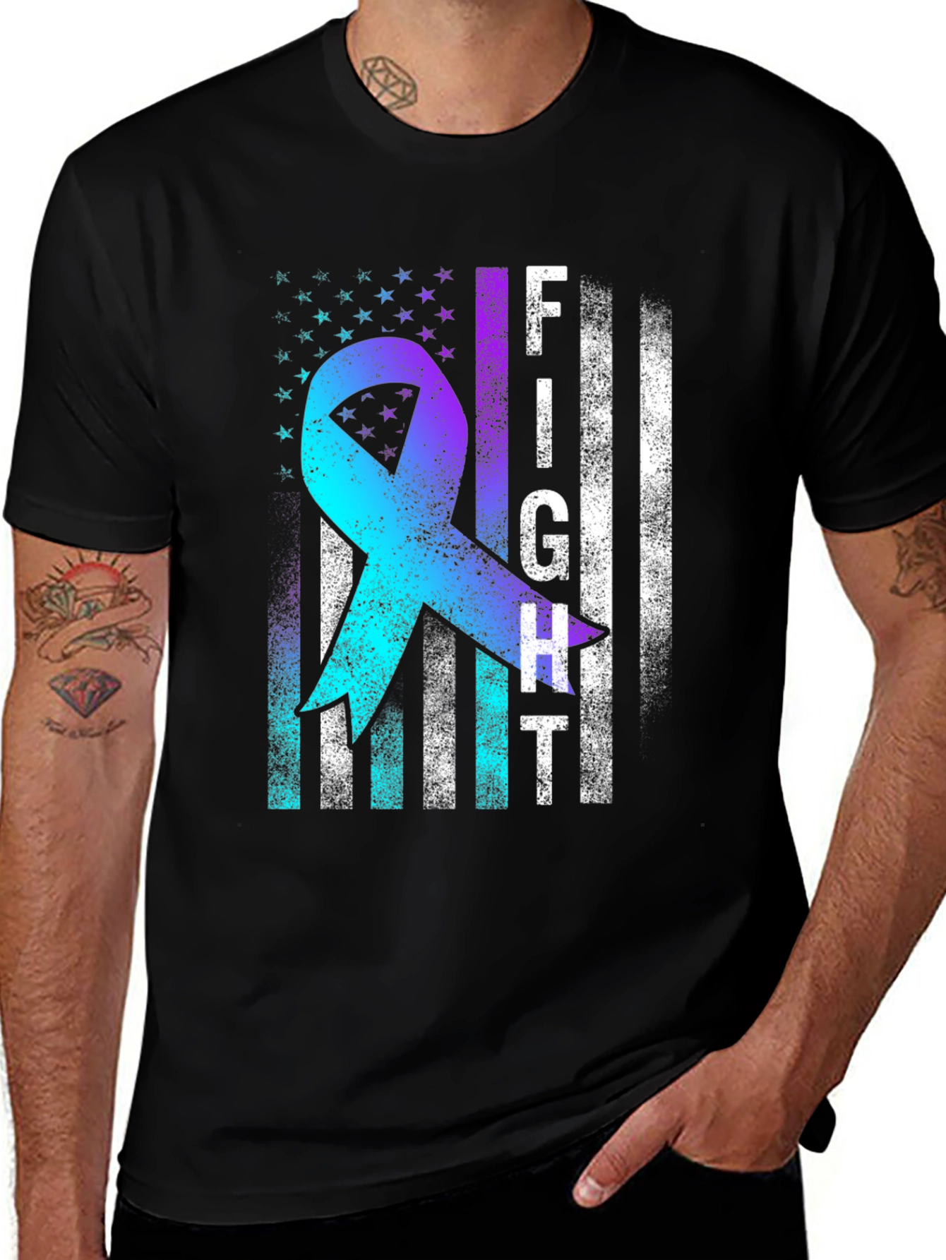 Variant 19 of Fight Ribbon Graphic T-Shirt