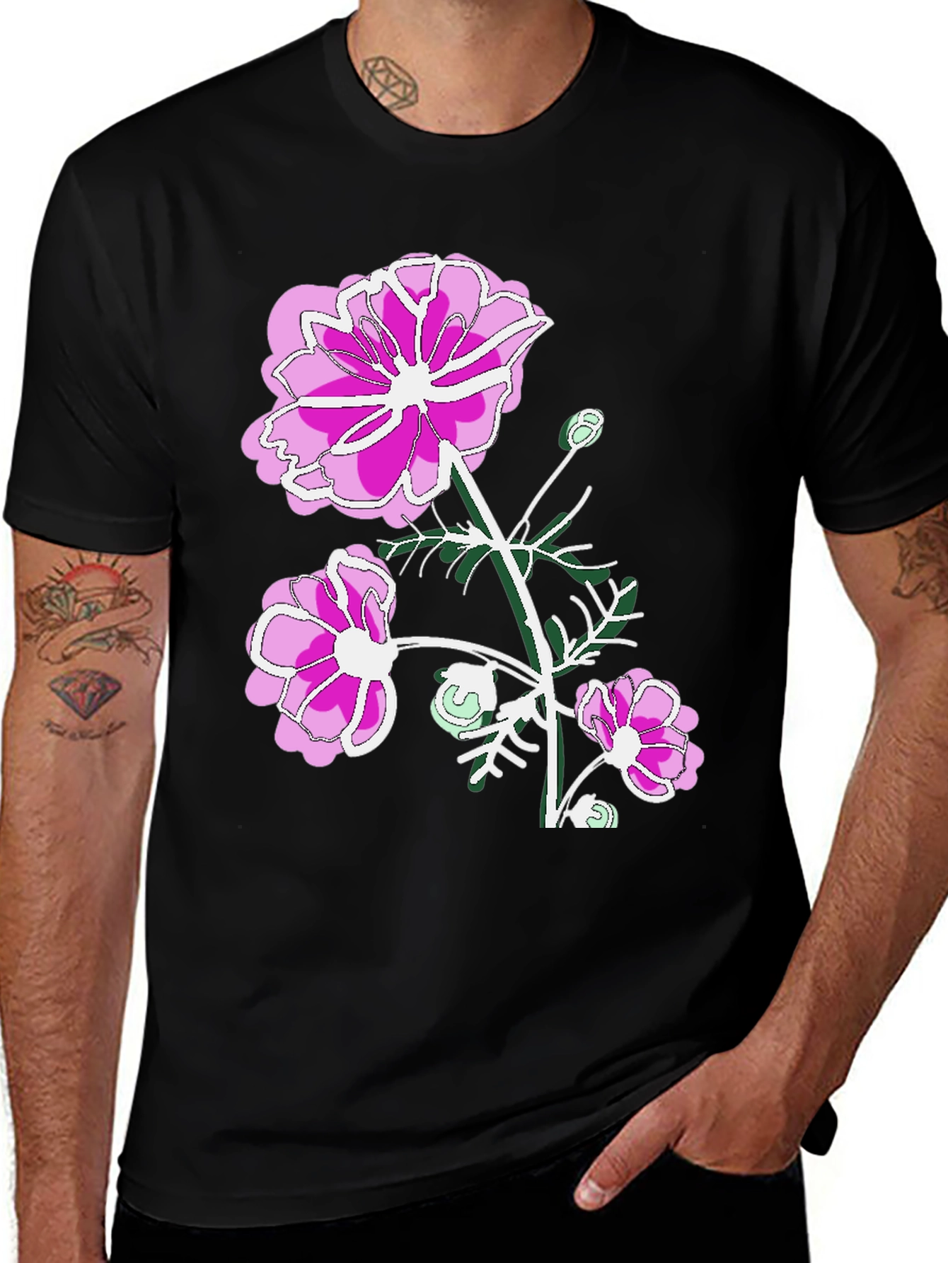 Variant 15 of Floral Print T-Shirt: Stylish & Comfortable
