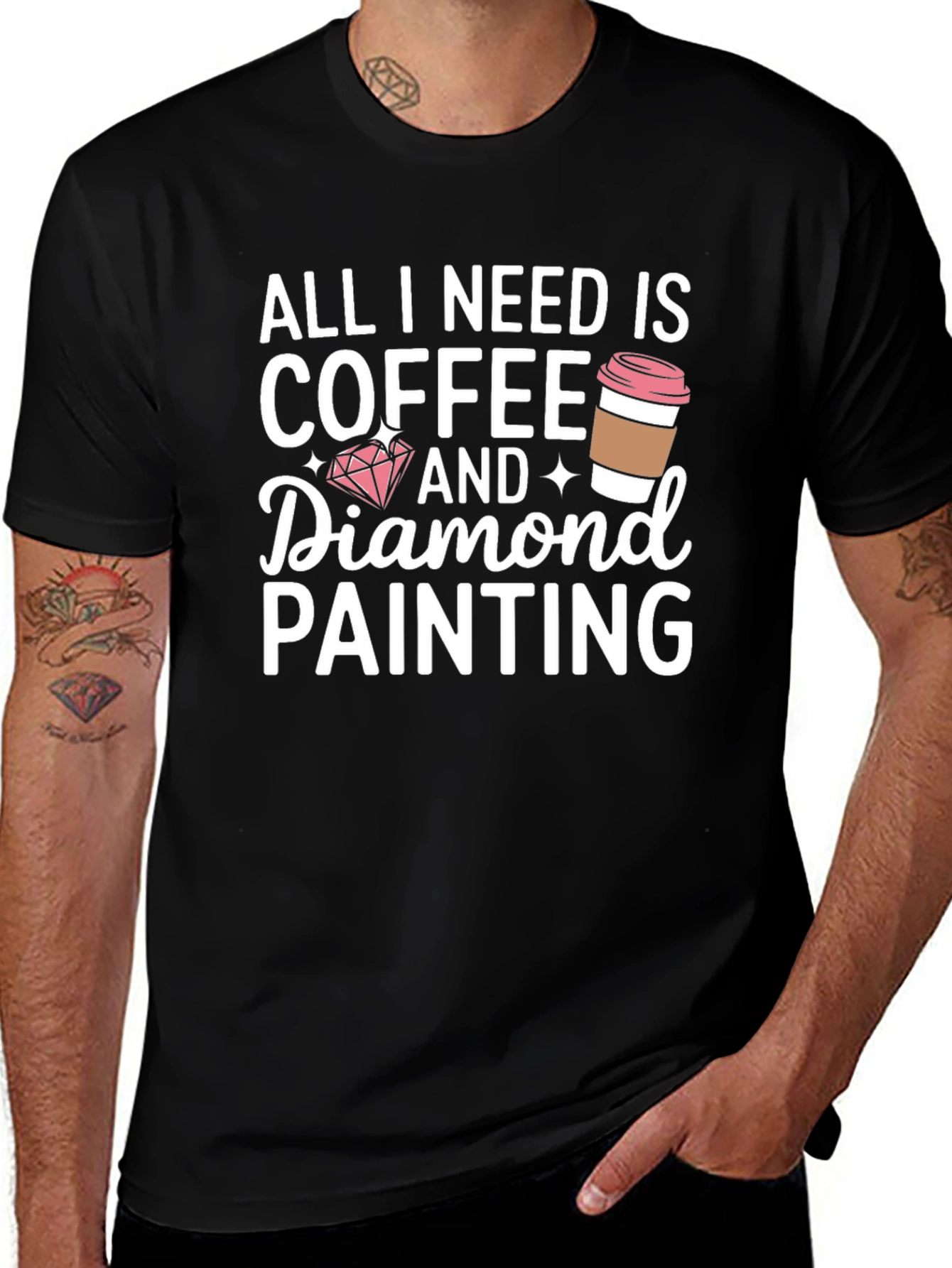 Variant 7 of Coffee & Diamond Painting T-Shirt