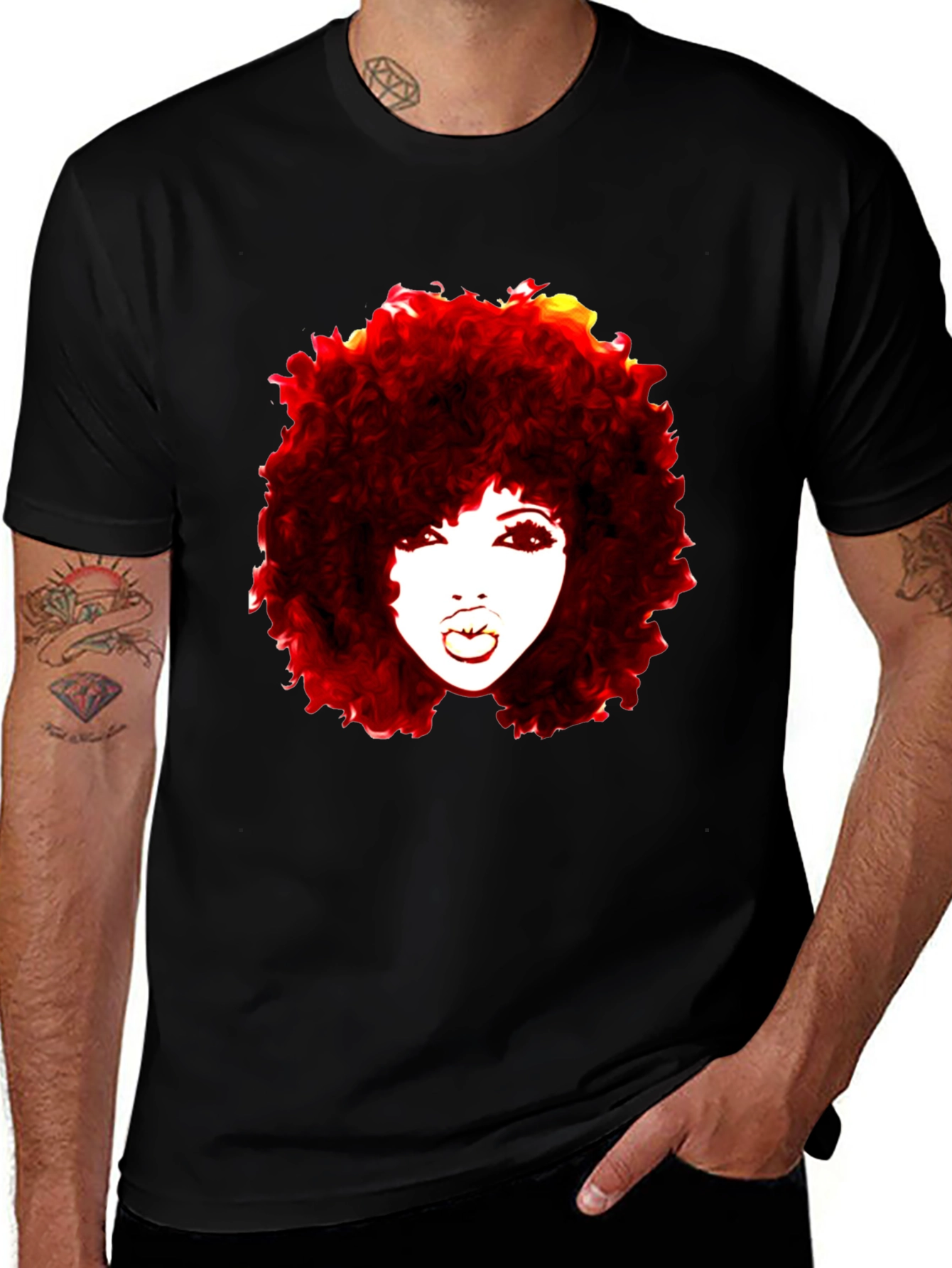Variant 17 of Afro Diva Graphic Tee - Bold Style