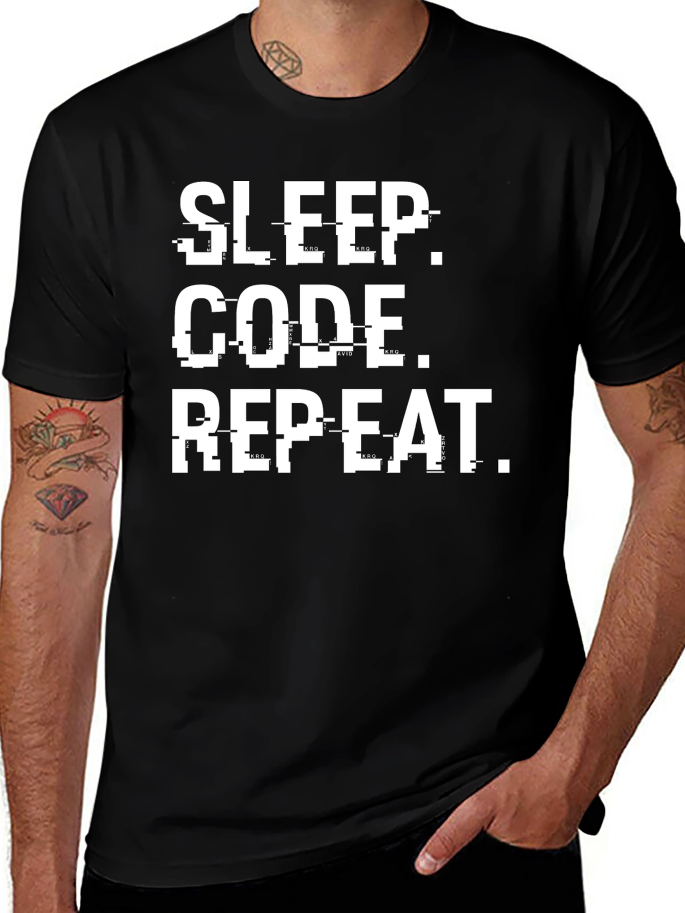 Variant 5 of Sleep Code Repeat Graphic Tee - Programmer T-Shirt
