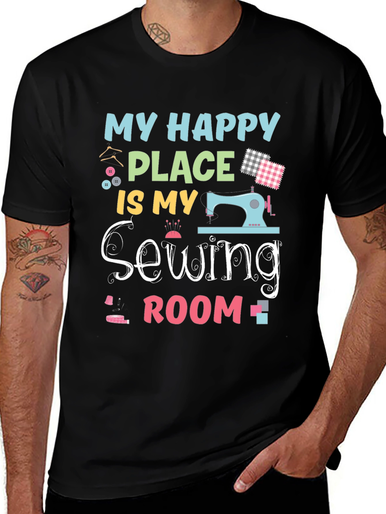 Variant 8 of My Happy Place is My Sewing Room T-Shirt