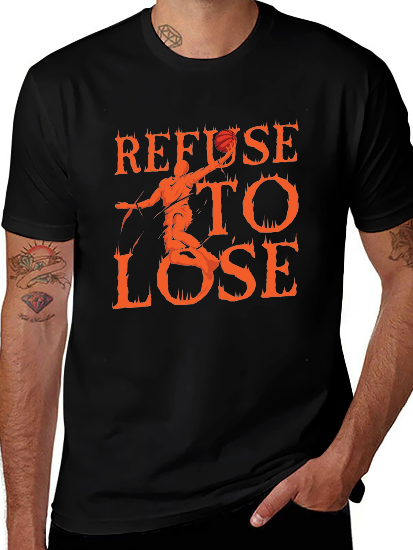 Variant 2 of Refuse to Lose Graphic Tee - Black
