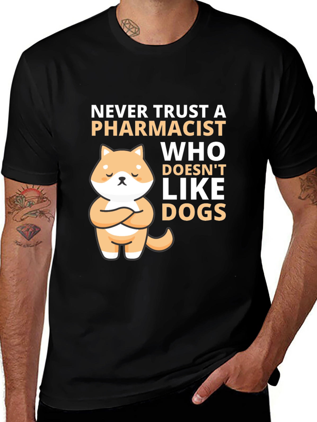 Variant 5 of Pharmacist & Dog Lover T-Shirt: Cute Shiba Inu Design