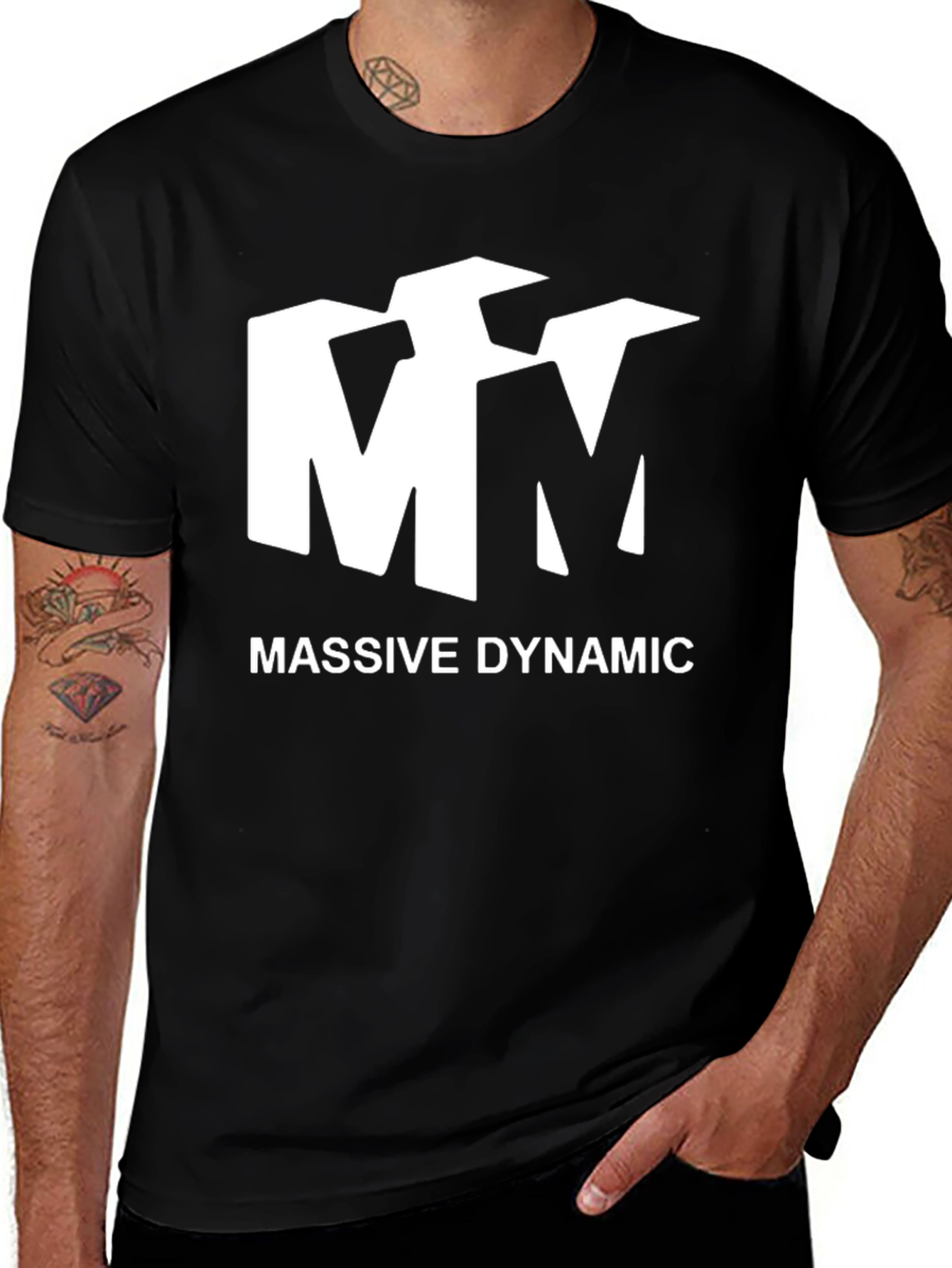 Massive Dynamic T-Shirt - Black Graphic Tee
