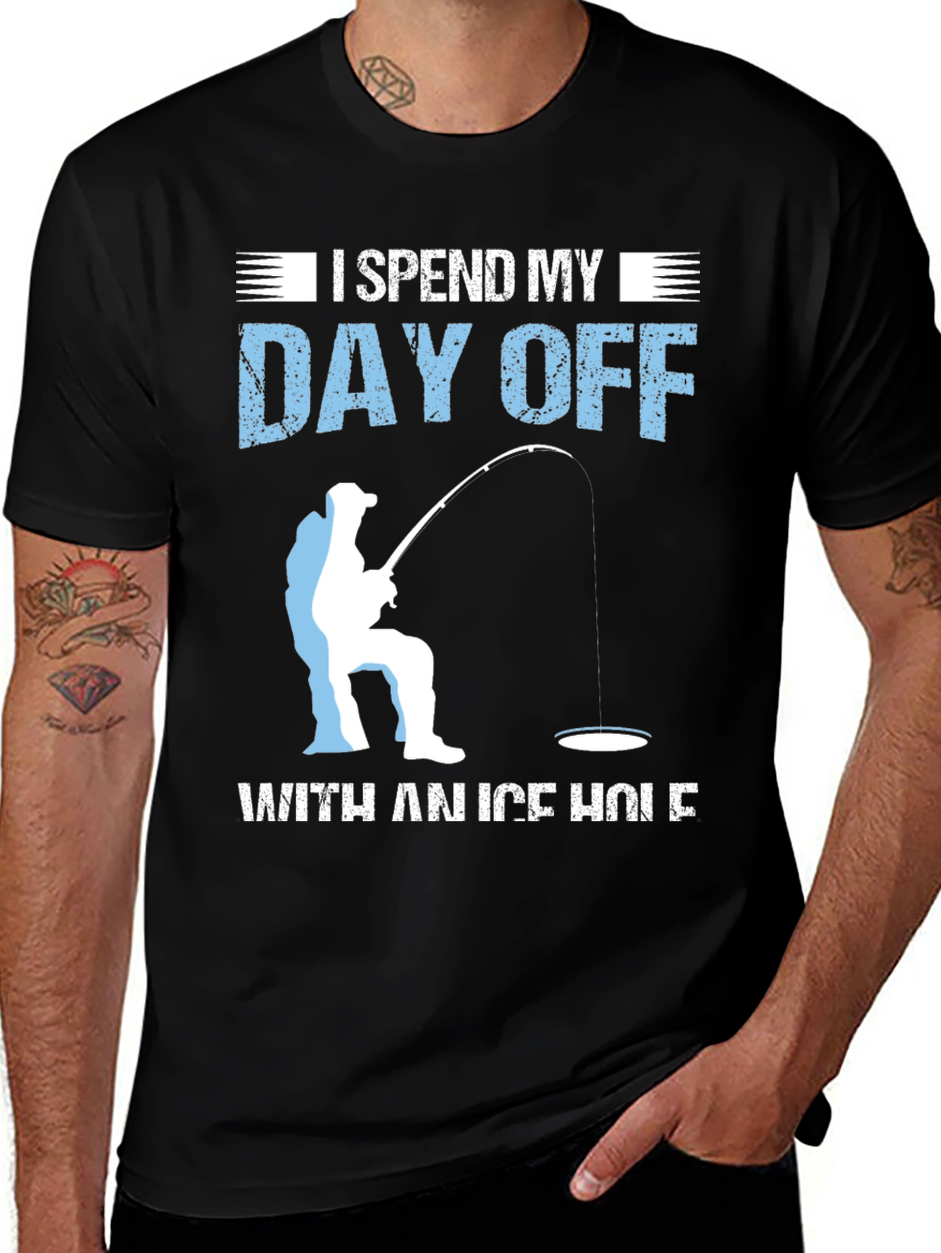 Variant 5 of Ice Fishing T-Shirt: Day Off on the Ice