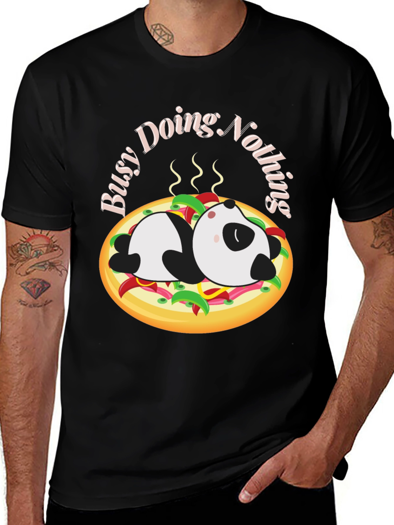Variant 16 of Busy Doing Nothing Panda T-Shirt