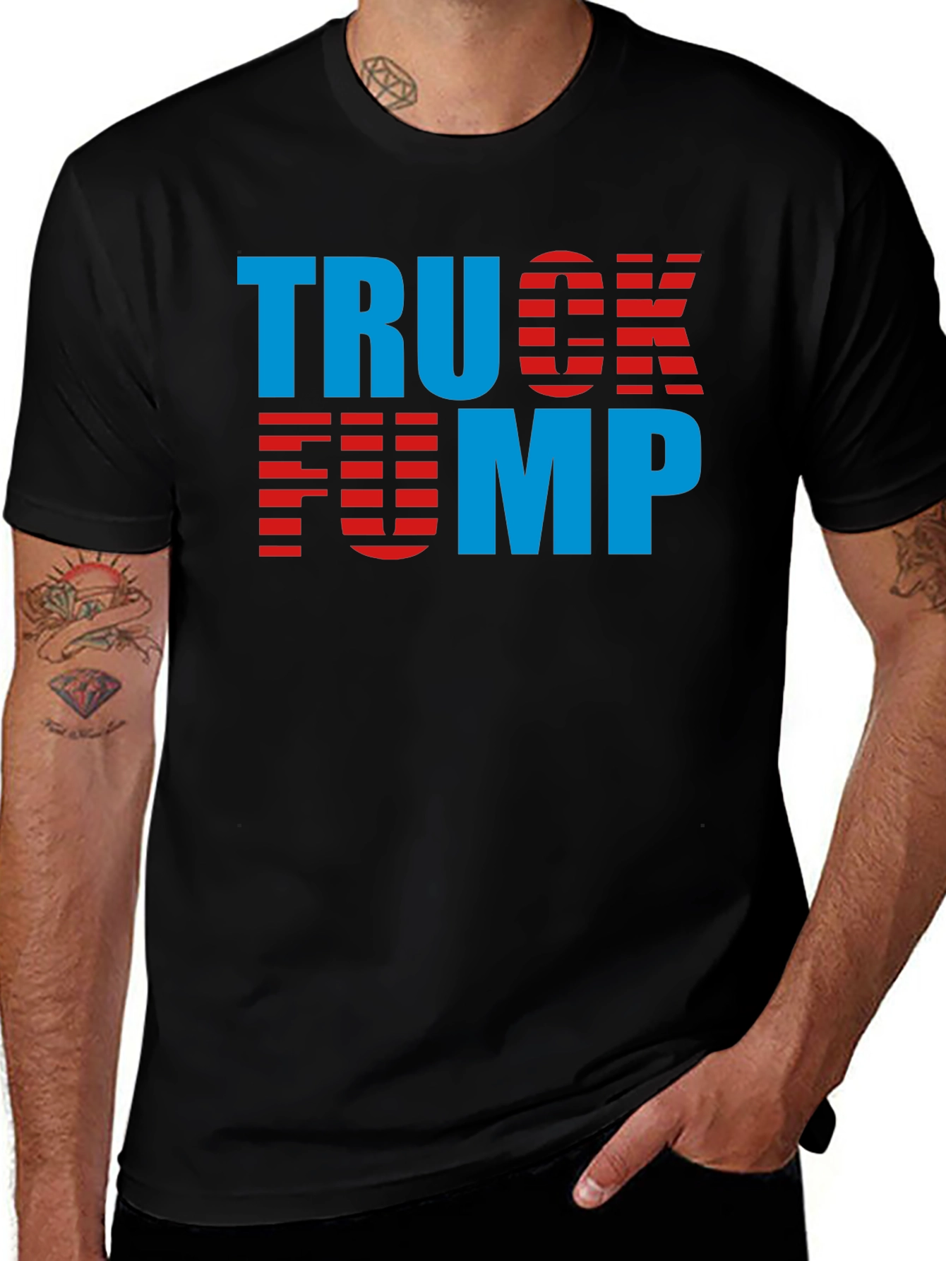 Variant 22 of Truck Fump Black T-Shirt Novelty Design