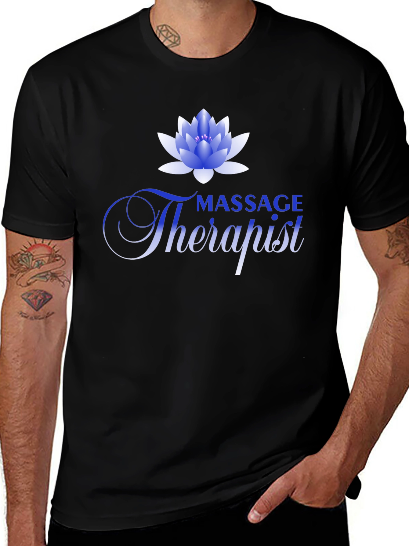 Variant 26 of Massage Therapist Lotus Flower T-Shirt