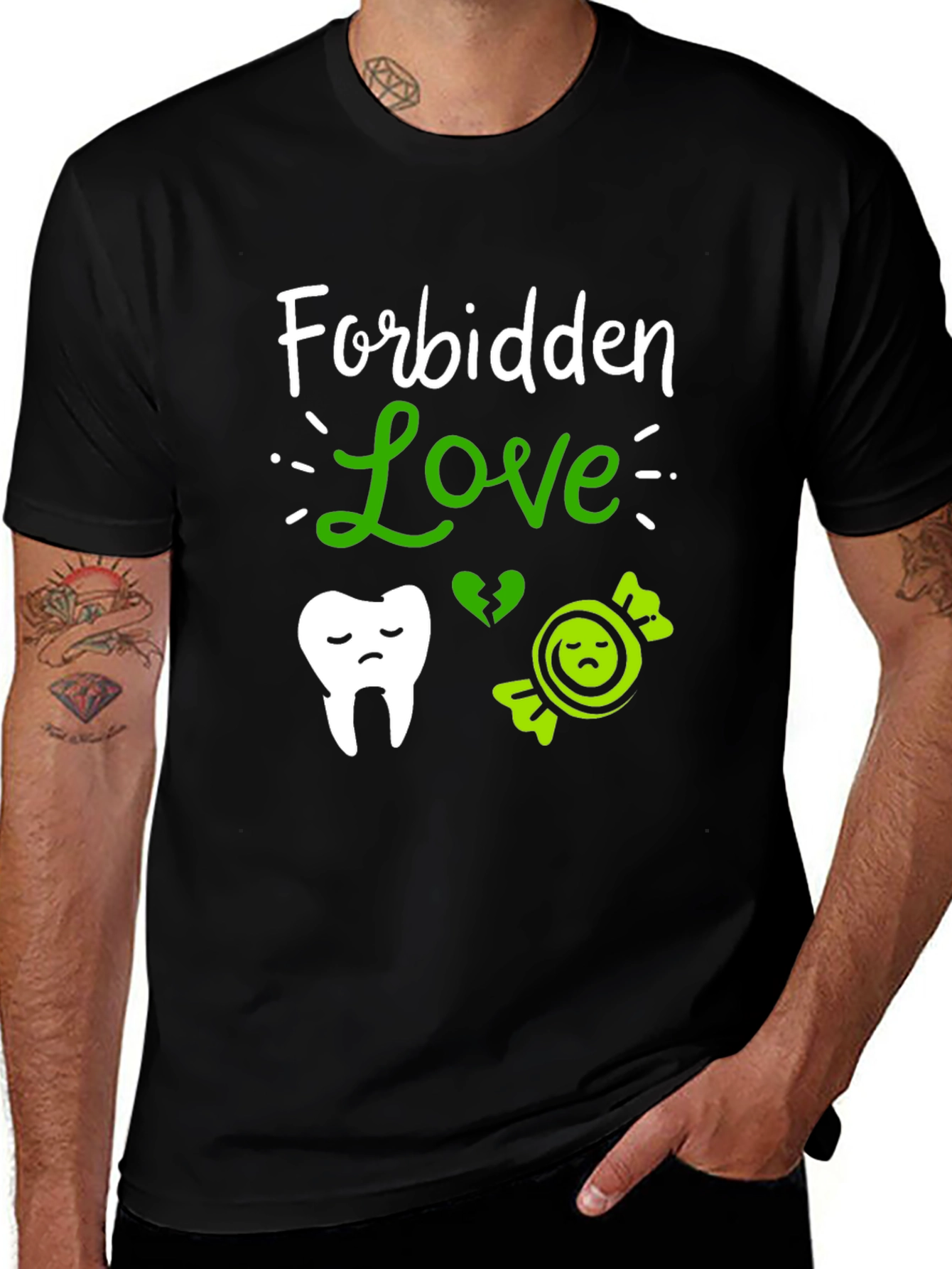 Variant 30 of Forbidden Love T-Shirt Dentist Candy Pun Tee