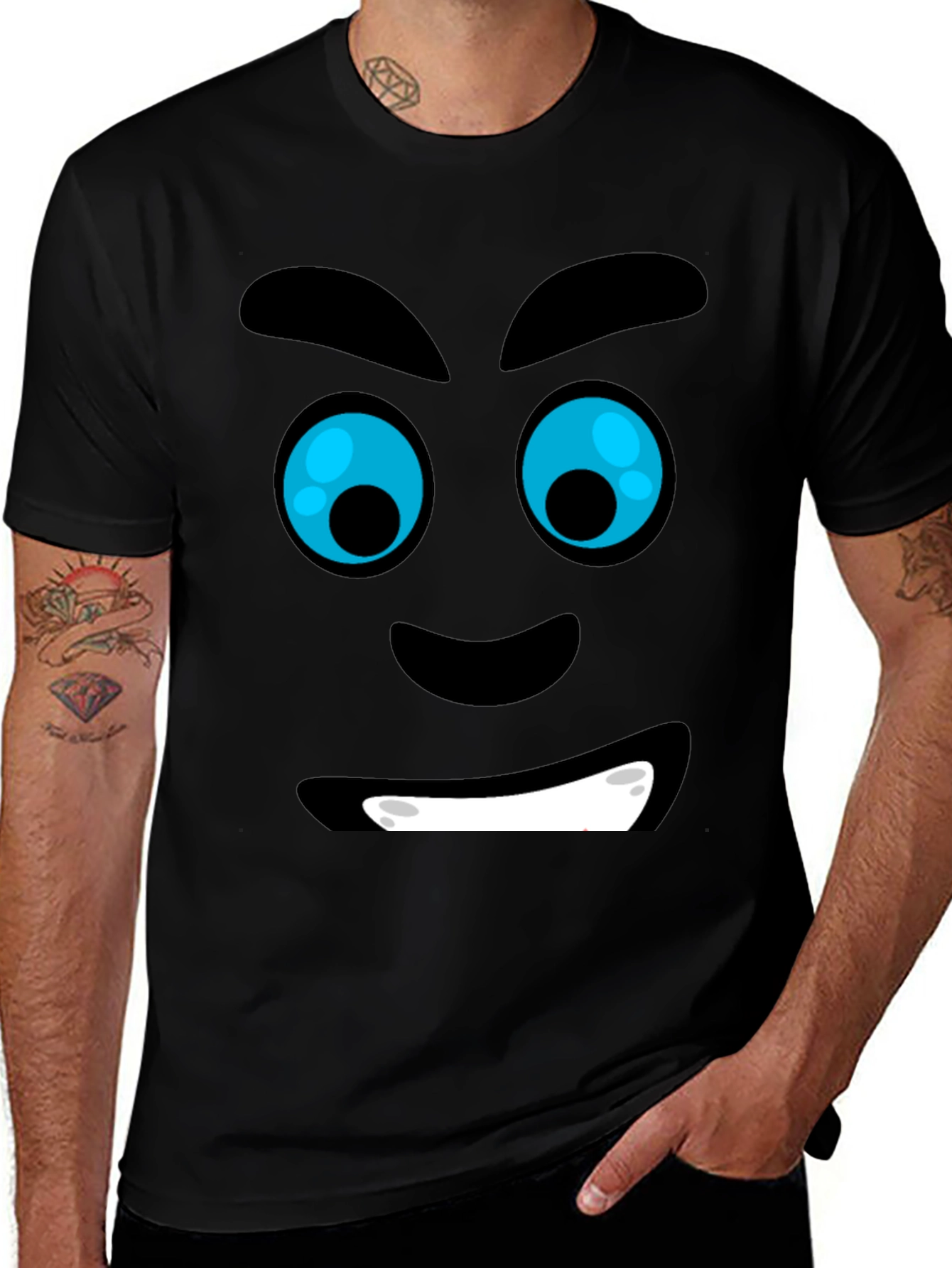 Variant 24 of Funny Face Graphic Tee - Black T-Shirt