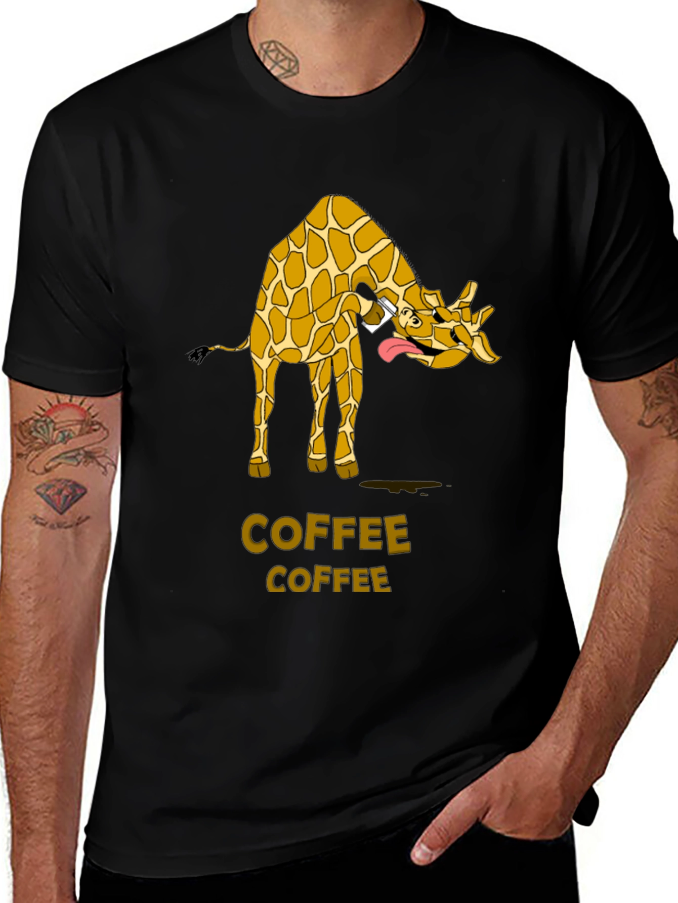 Variant 24 of Giraffe Coffee Lover T-Shirt