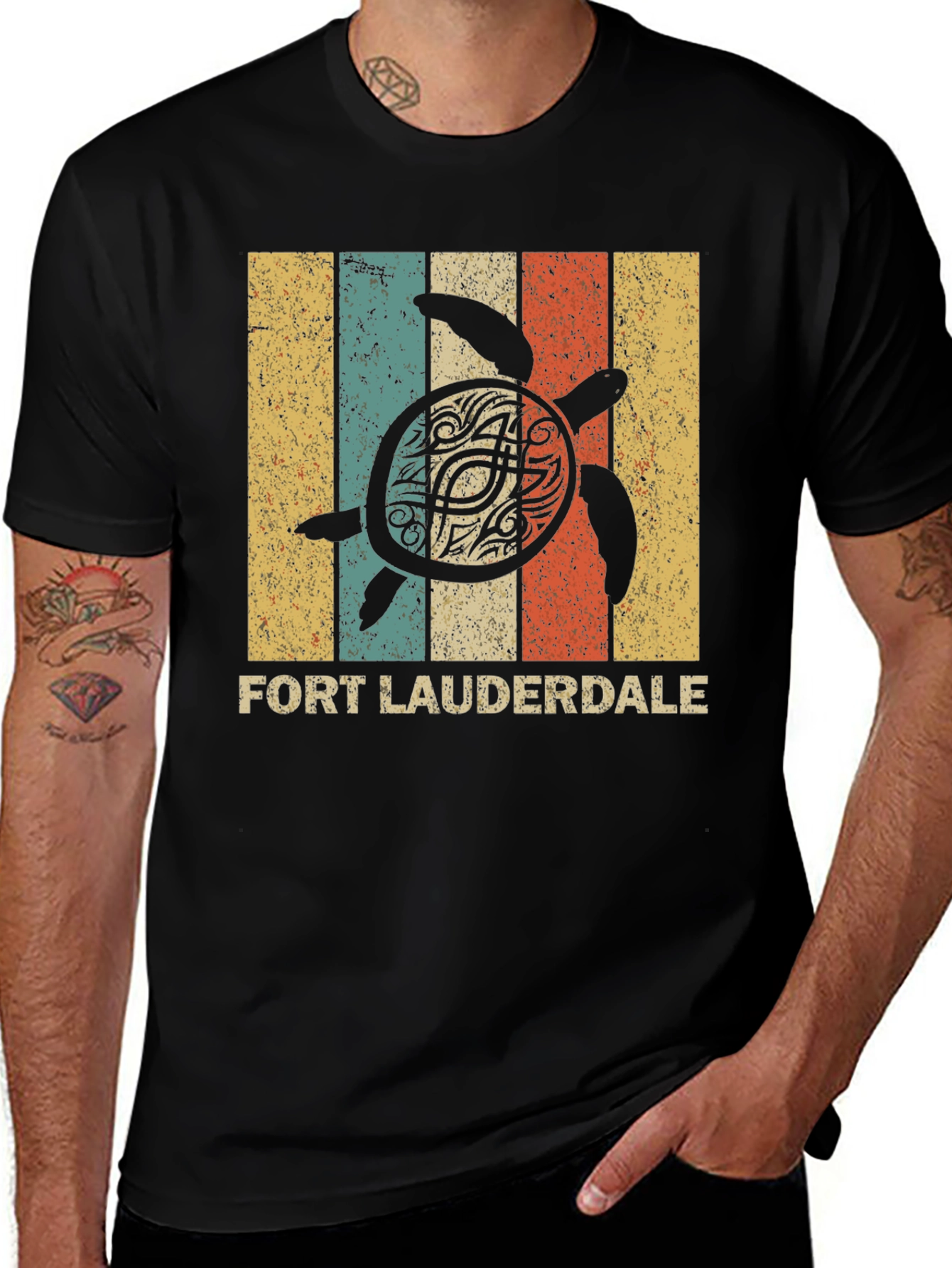 Variant 2 of Fort Lauderdale Turtle Retro T-Shirt