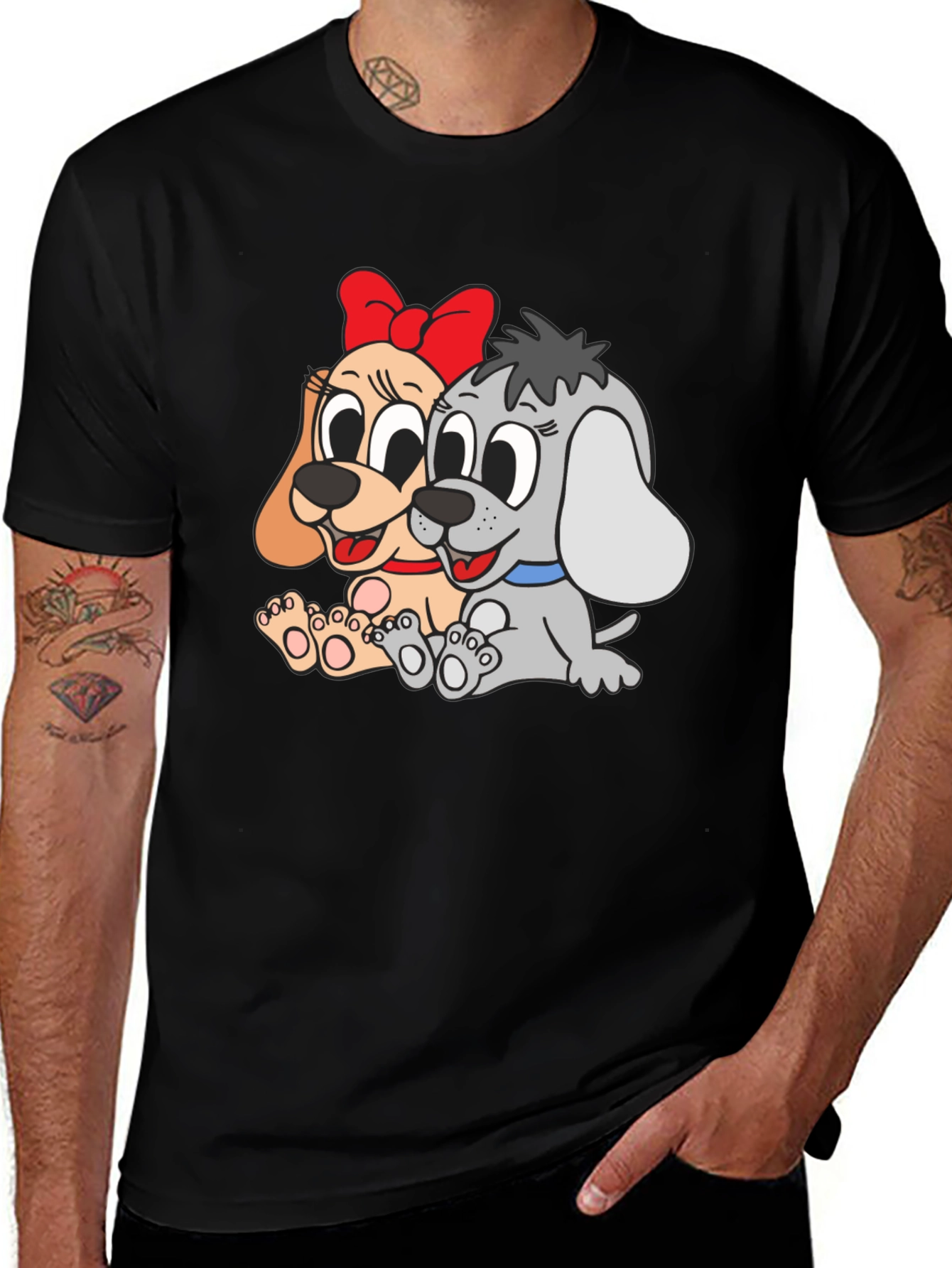 Dog Cartoon Graphic T-Shirt