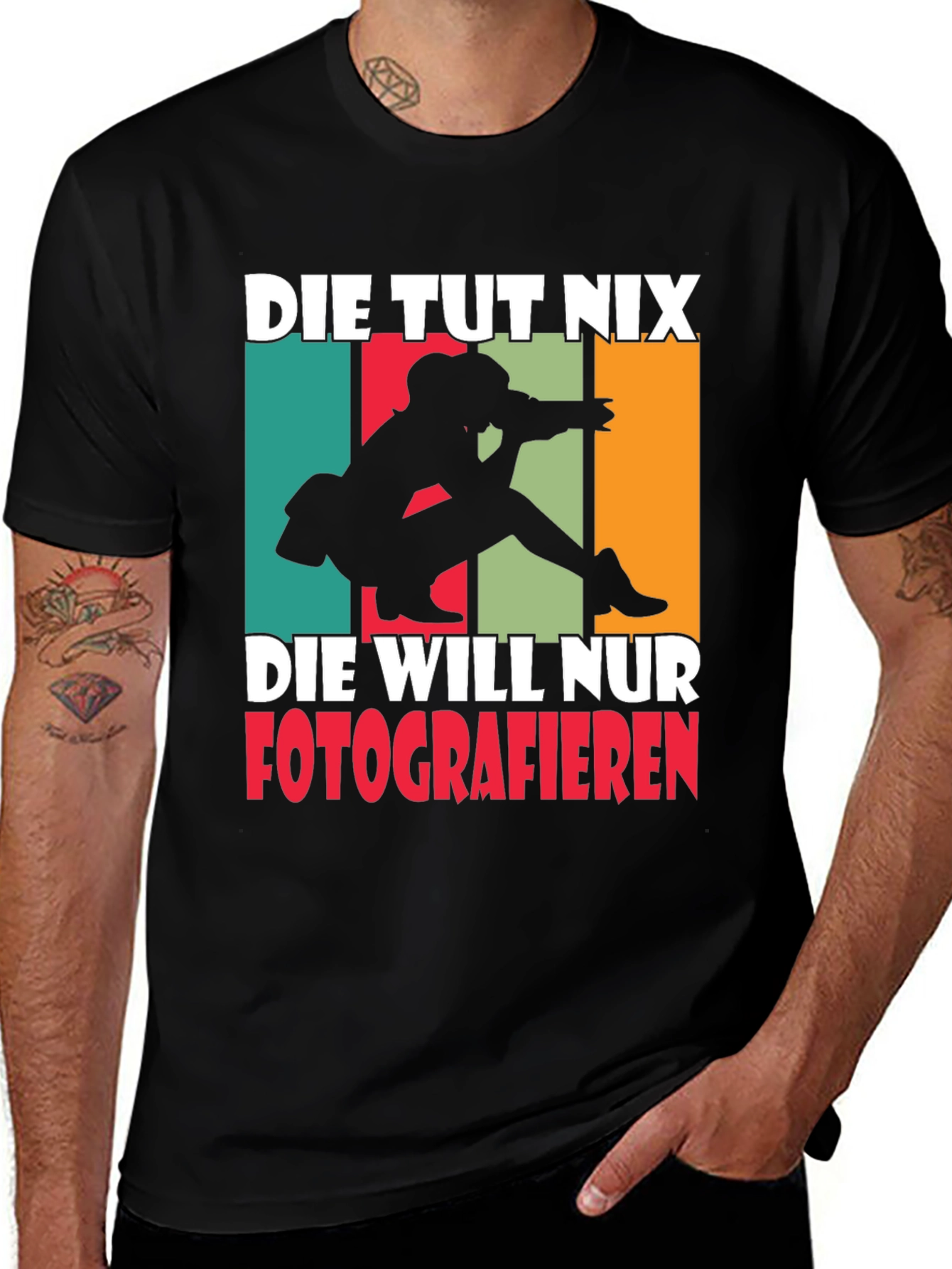 Variant 11 of Die Tut Nix Photographer T-Shirt - Unisex Cotton Tee