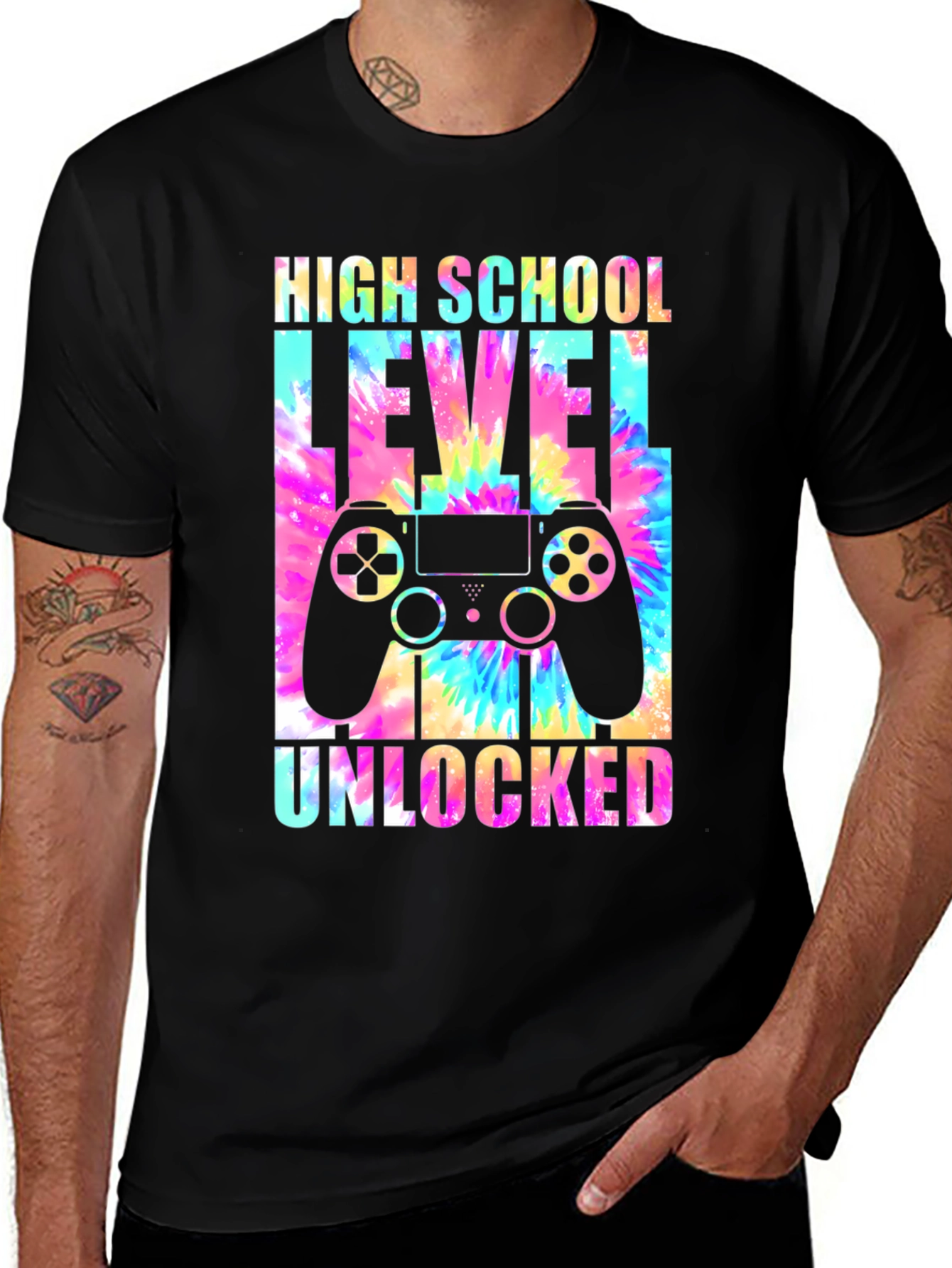 Variant 17 of High School Level Unlocked Gamer T-Shirt