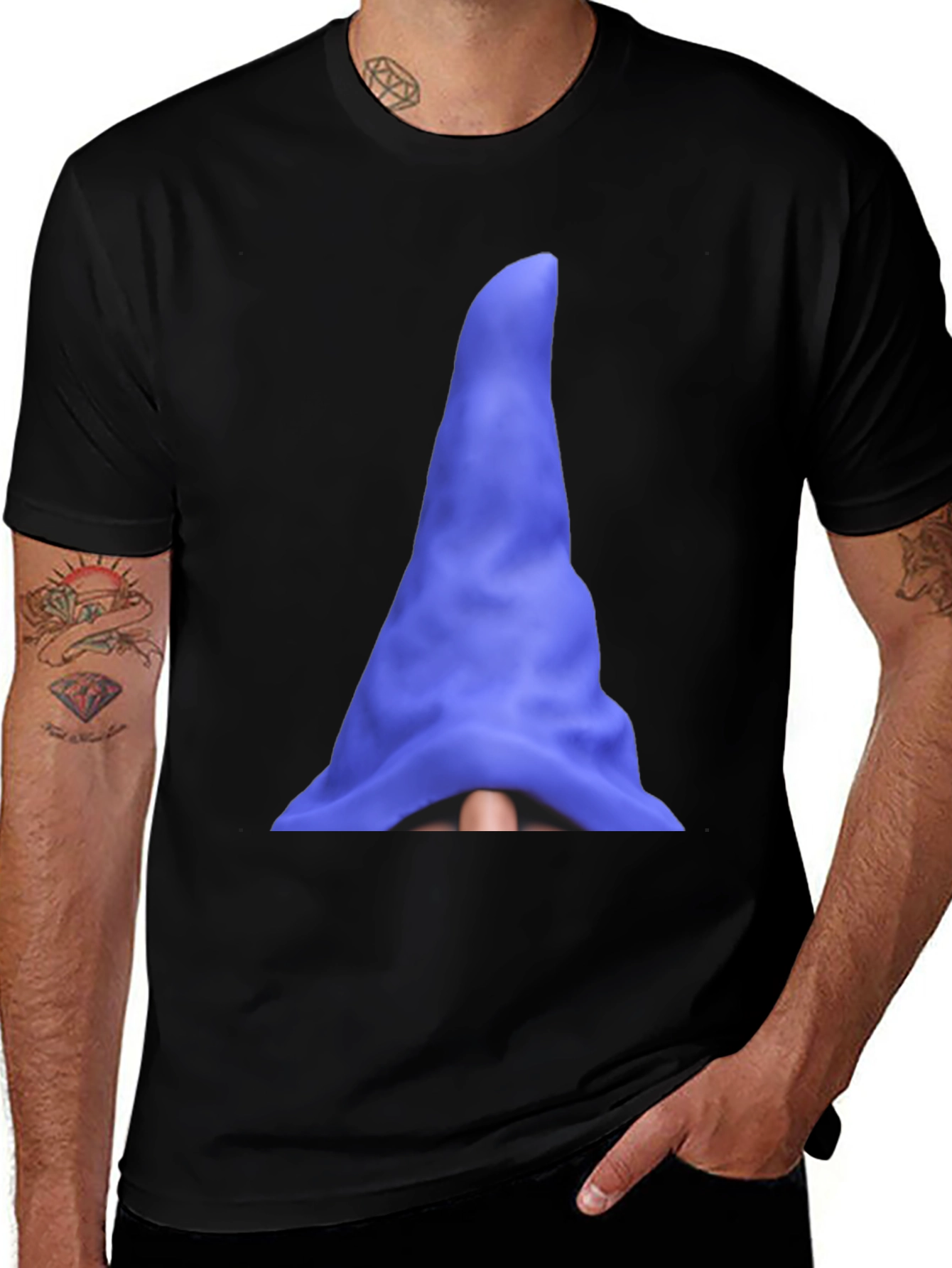 Variant 18 of Blue Gnome Hat T-Shirt - Fun Novelty Tee