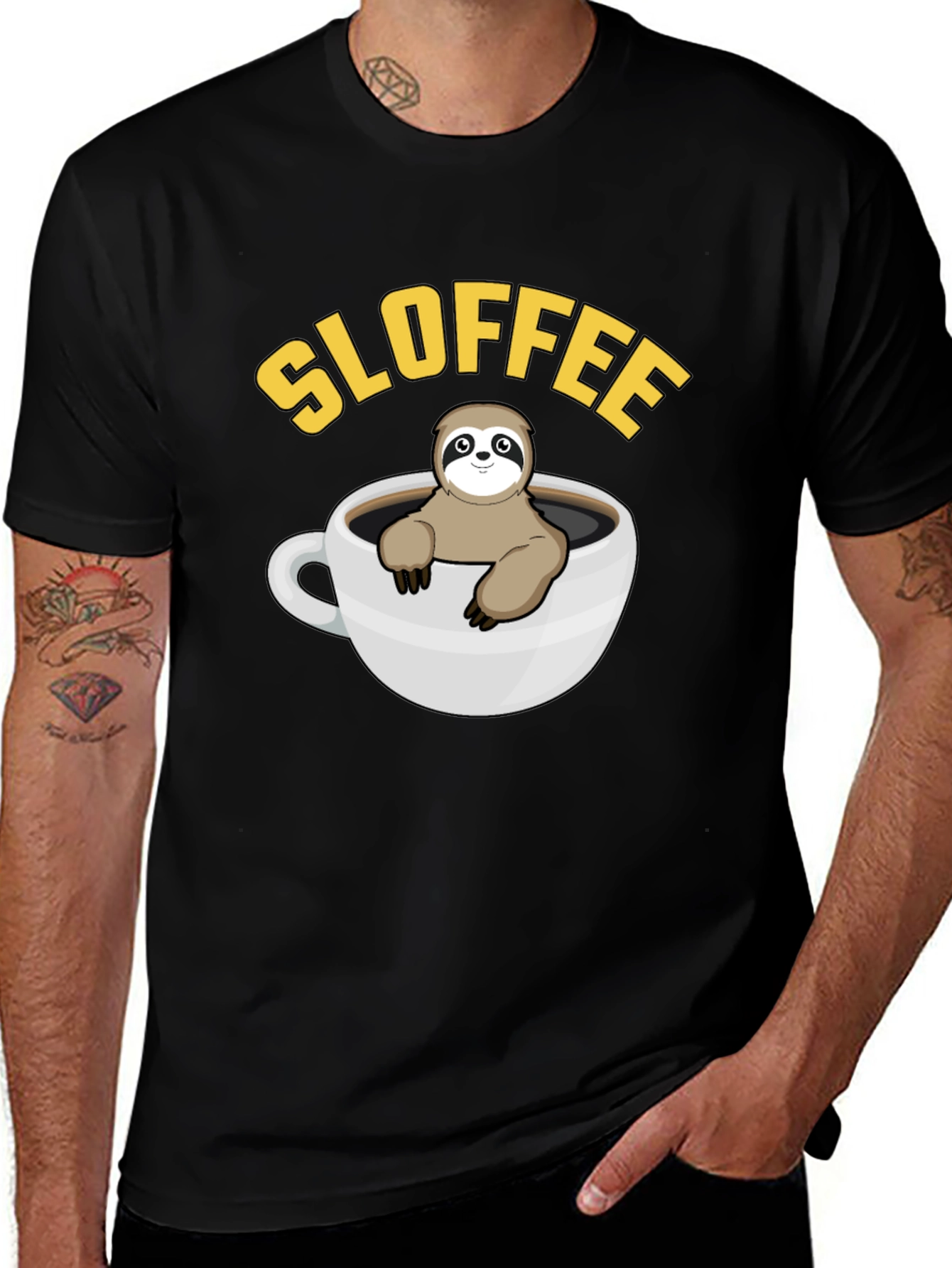 Variant 7 of Sloffee Sloth Coffee T-Shirt, Cute Animal Graphic Tee