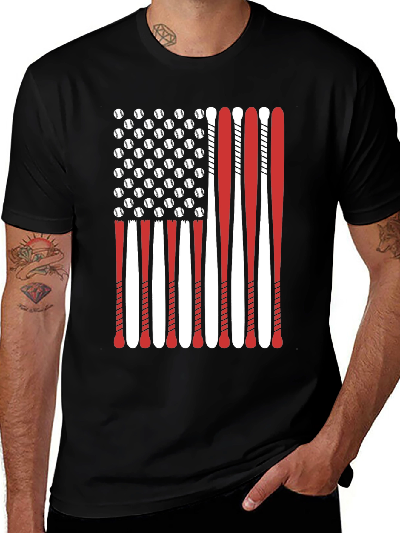Variant 2 of Baseball Flag Graphic Tee