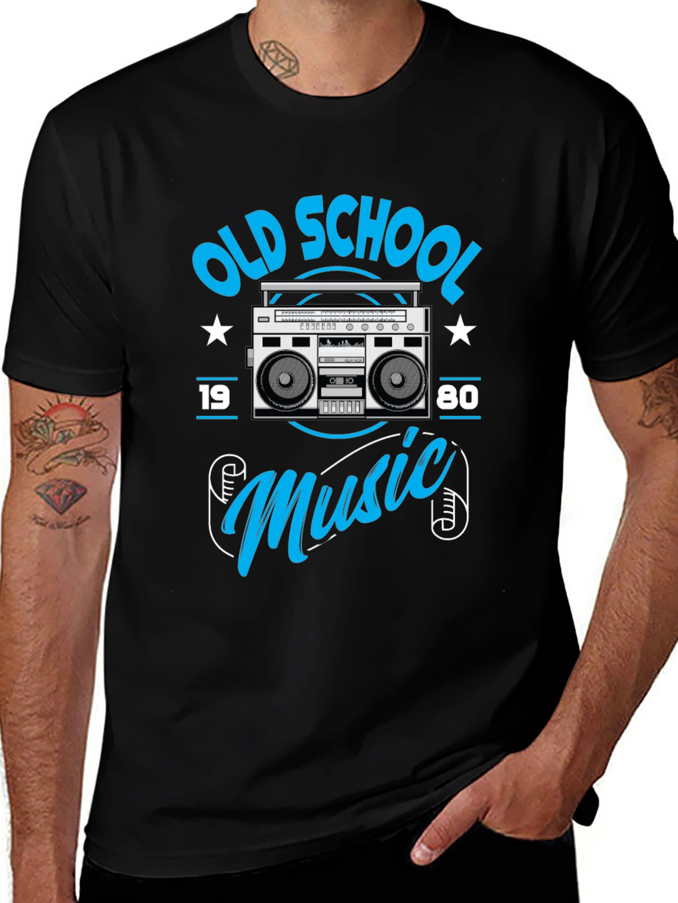 Variant 6 of Old School Music 1980 T-Shirt