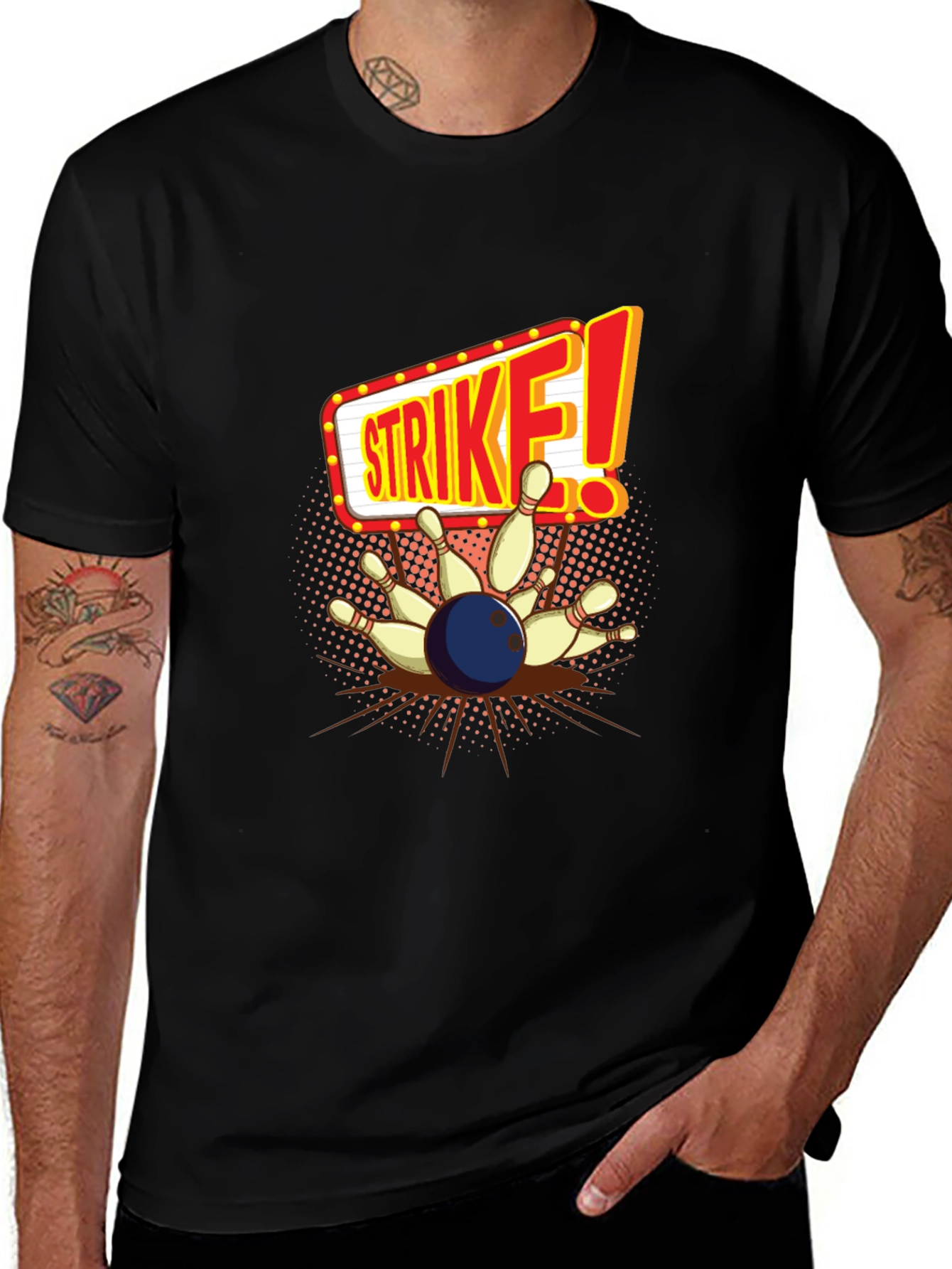 Variant 14 of Strike Bowling T-Shirt - Perfect for Bowling Alleys!