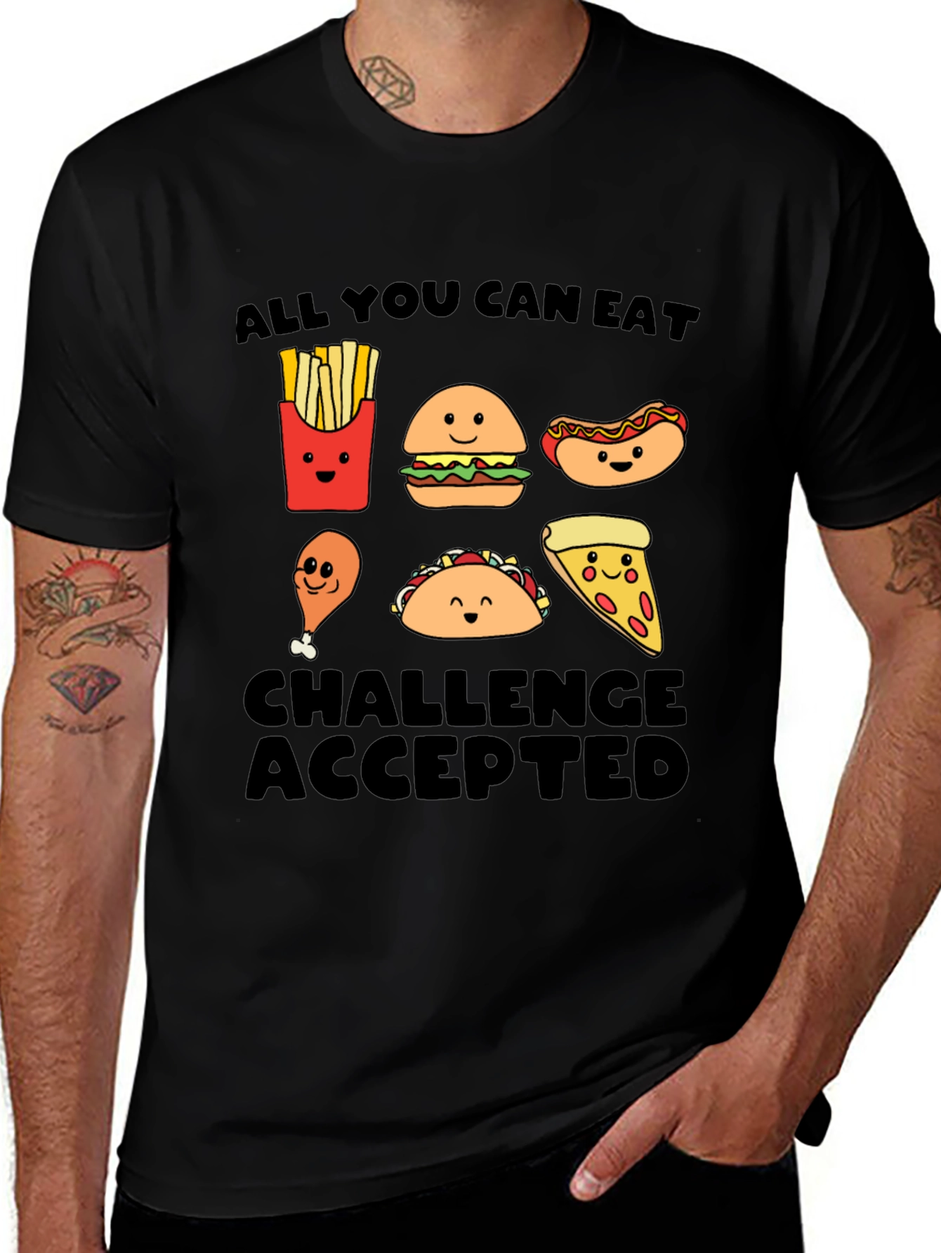 Variant 16 of All You Can Eat Challenge Black T-Shirt
