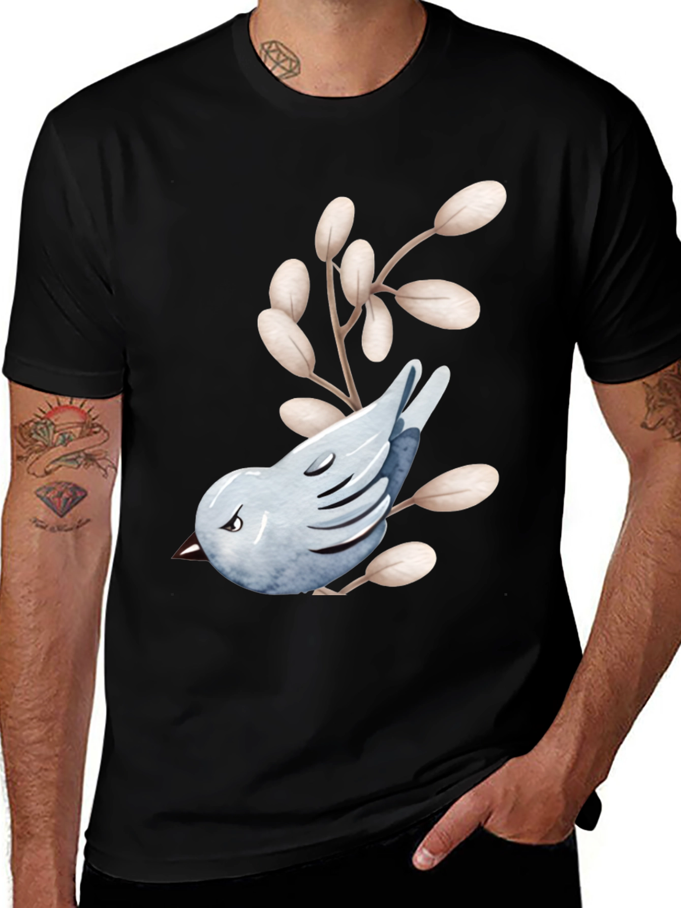 Variant 5 of Bird & Branch Graphic Tee - Soft Cotton Blend