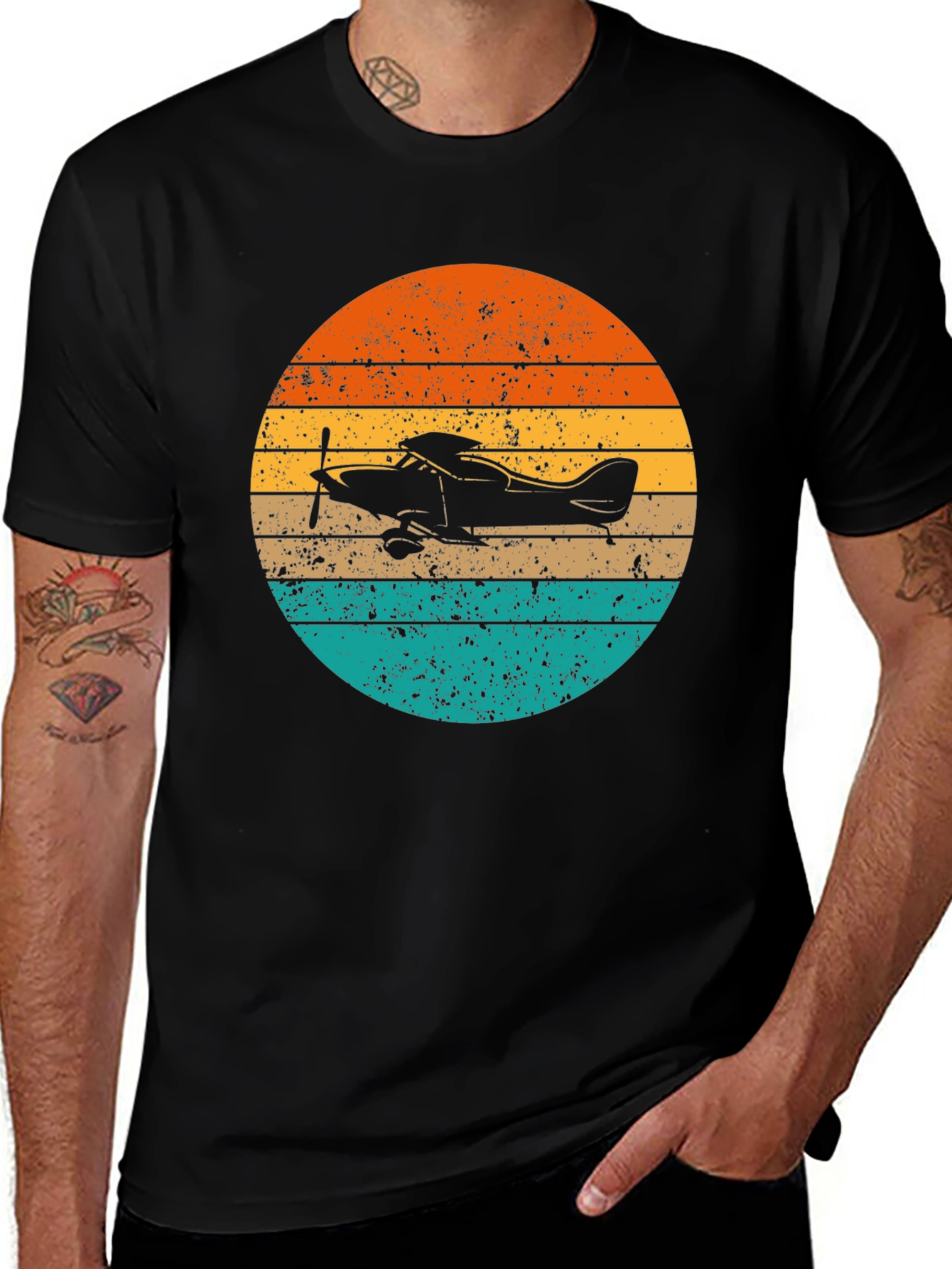Variant 15 of Vintage Airplane Sunset T-Shirt