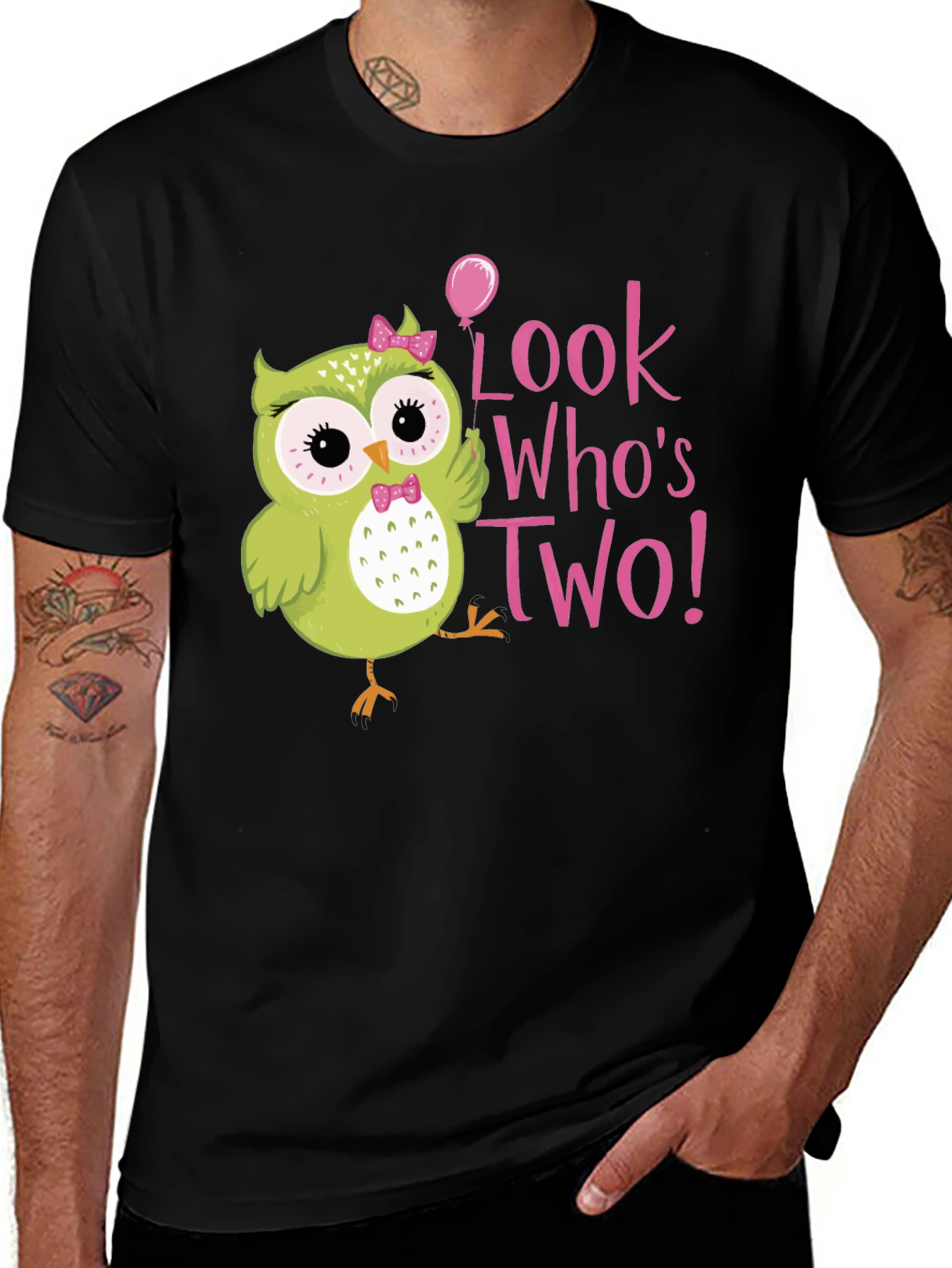 Variant 15 of Cute Owl 2nd Birthday T-Shirt - Look Who's Two!