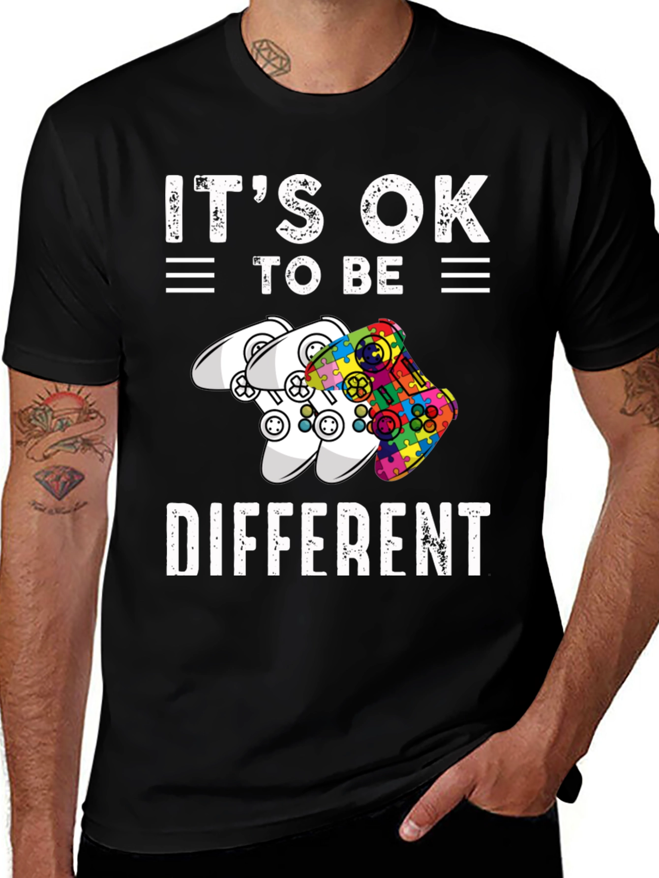 Variant 22 of It's Ok to Be Different Gaming T-Shirt
