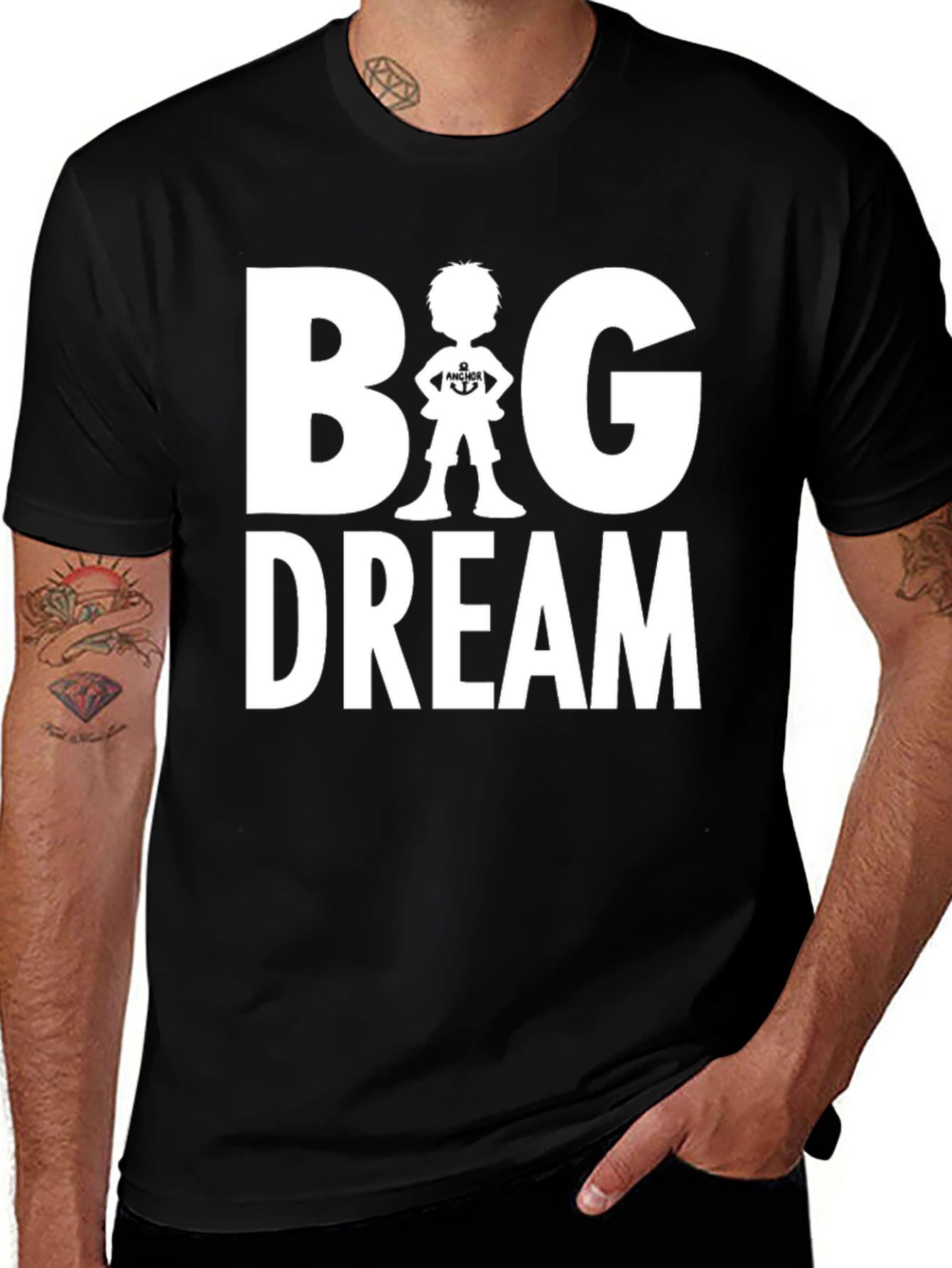 Variant 27 of Big Dream Graphic T-Shirt - Classic Black Tee
