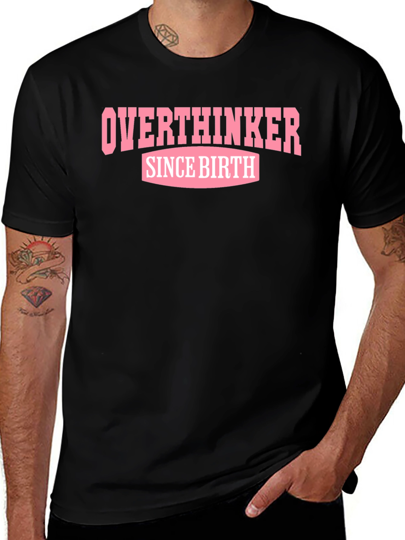 Variant 25 of Overthinker Since Birth T-Shirt - Black